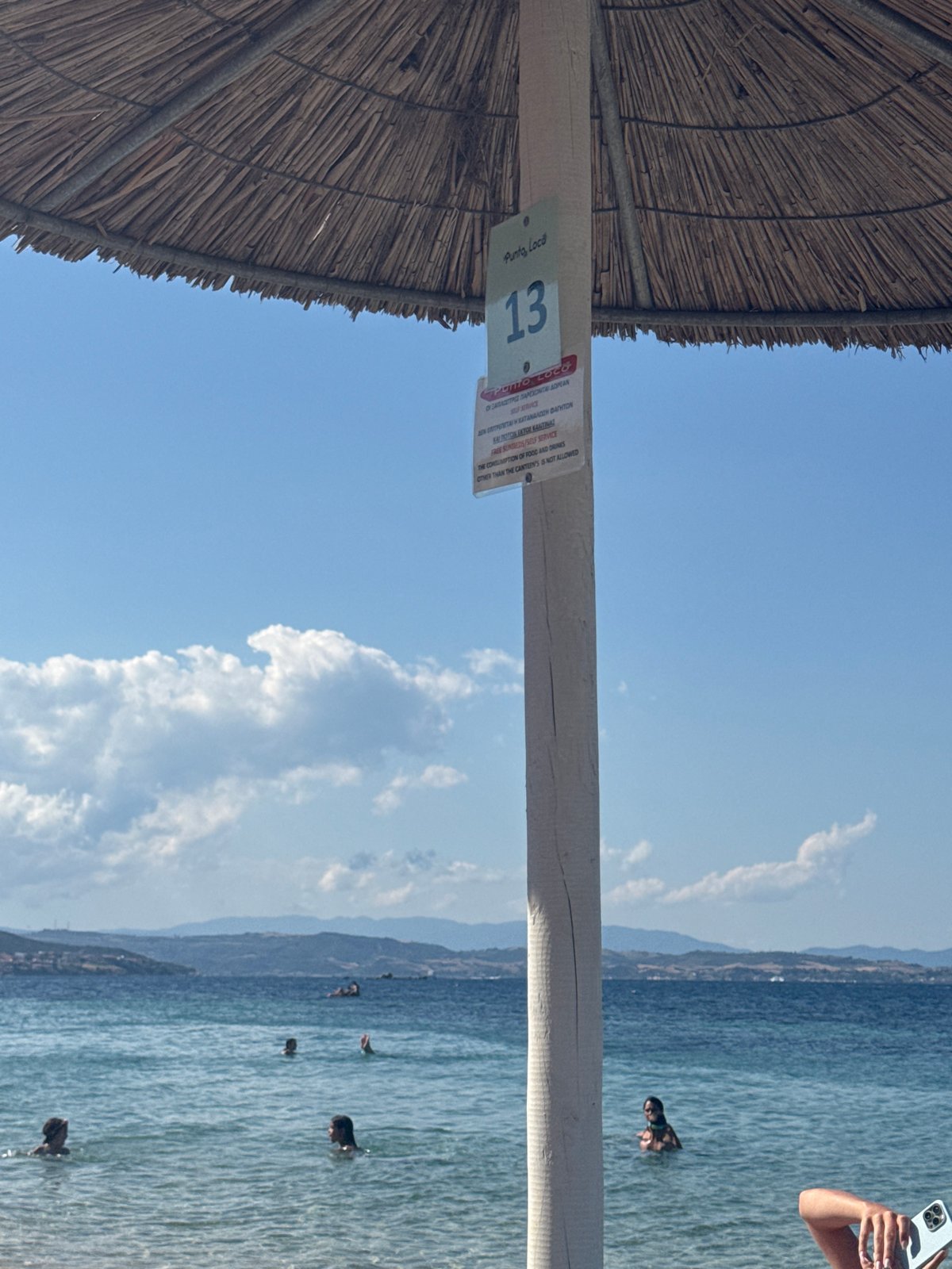 Lazy beach afternoon in Ammouliani, Greece