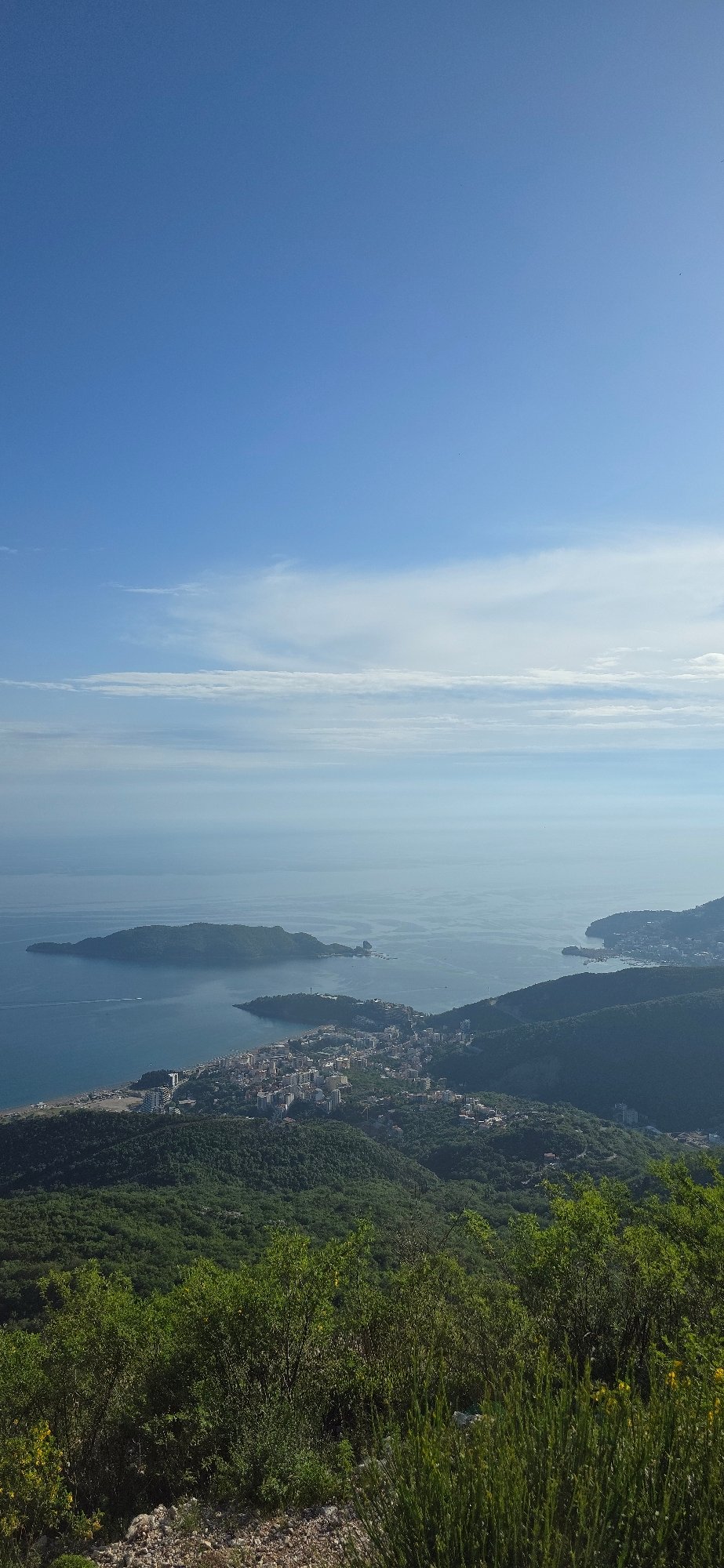 Panoramic coastal view captured from Brajici, Montenegro hillside