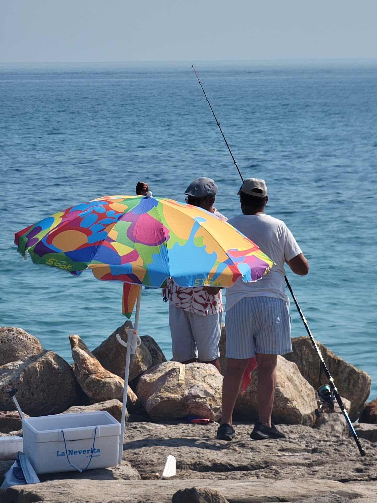 Sunny afternoon at Quarteira Beach, Portugal