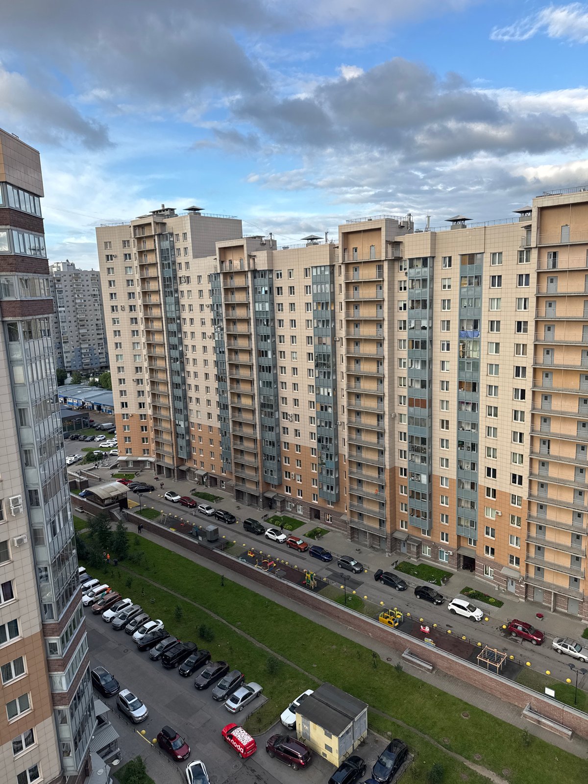 Golden hour balcony hang in a Russian city