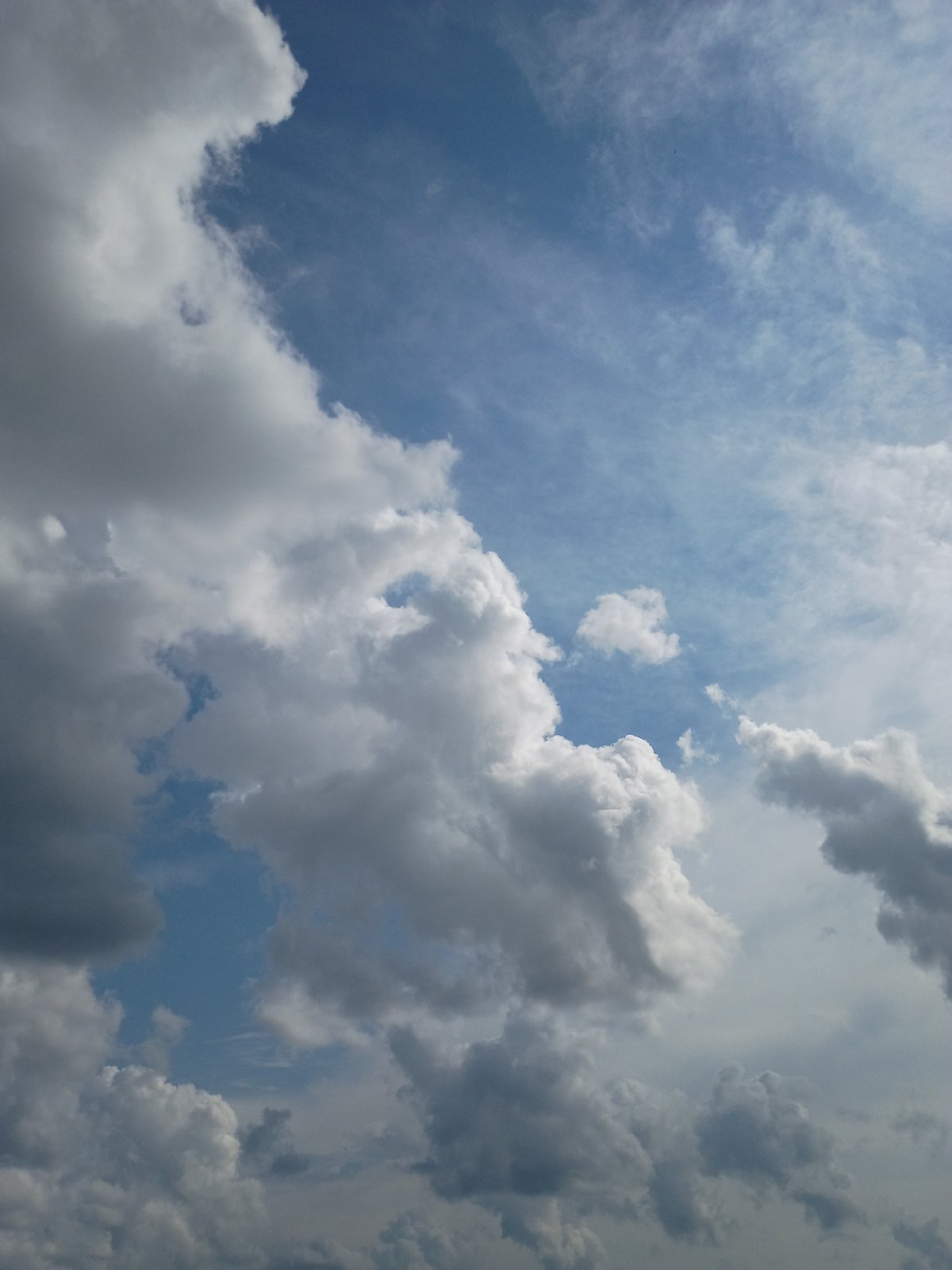 Dramatic cloud mix over Lexington on a July evening