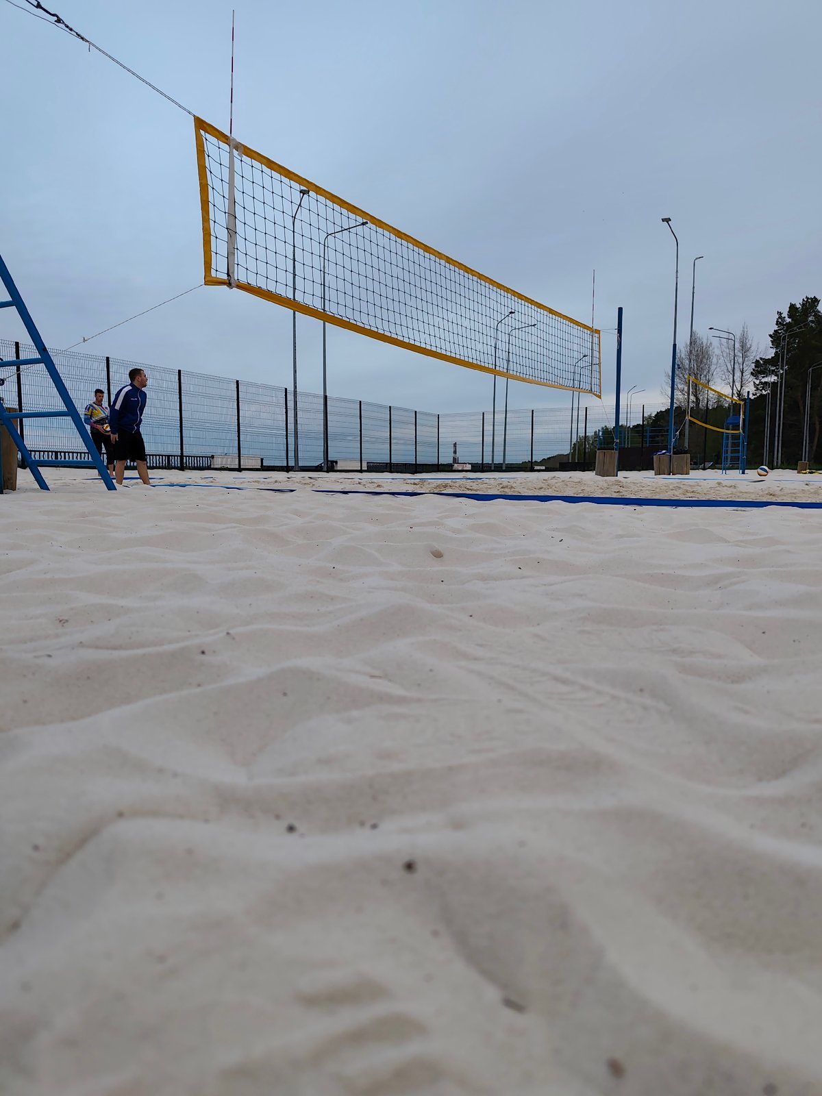 Beach volleyball match played in Chaikovsky, Russia