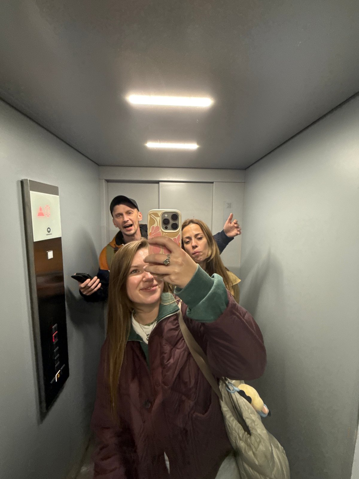 Woman's evening documented across Belgrade apartment building and home