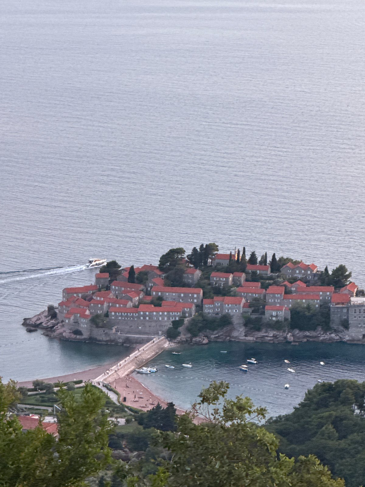 Afternoon along Montenegro's Budva Riviera coast