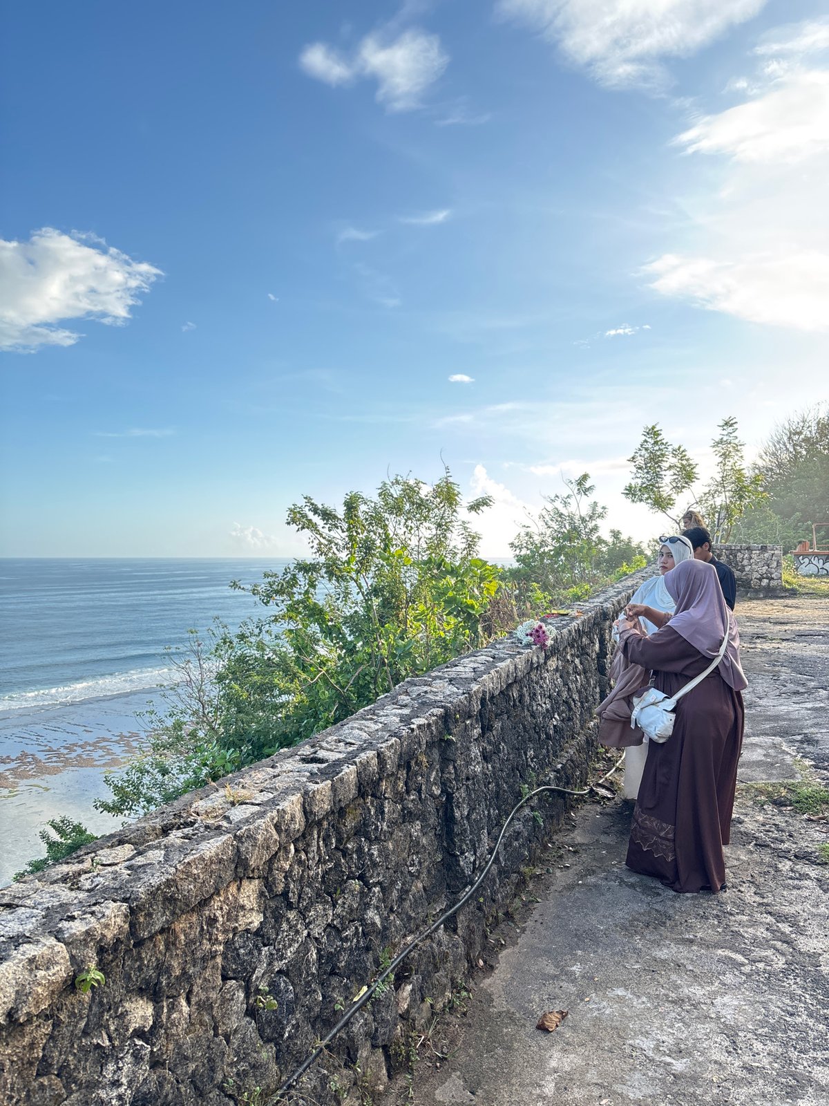 Morning beach life scenes captured in Kuta Selatan, Indonesia
