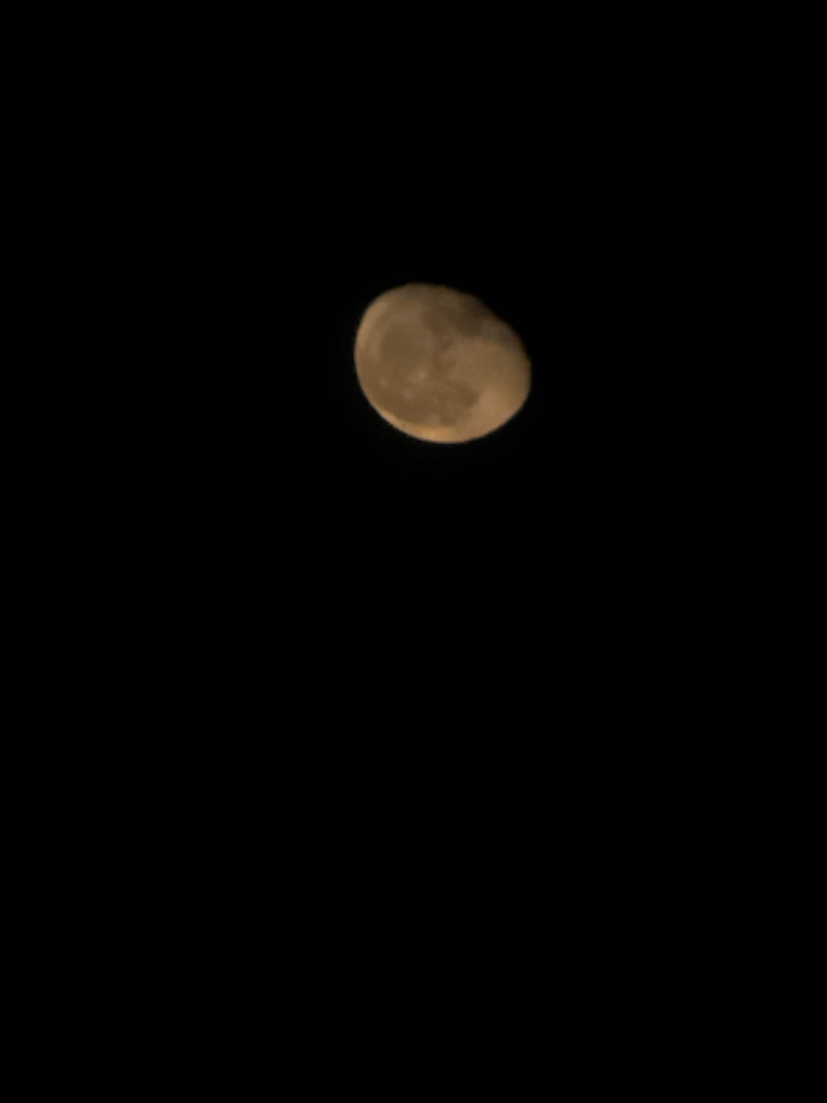 Waxing gibbous moon observed over Sofia, Bulgaria