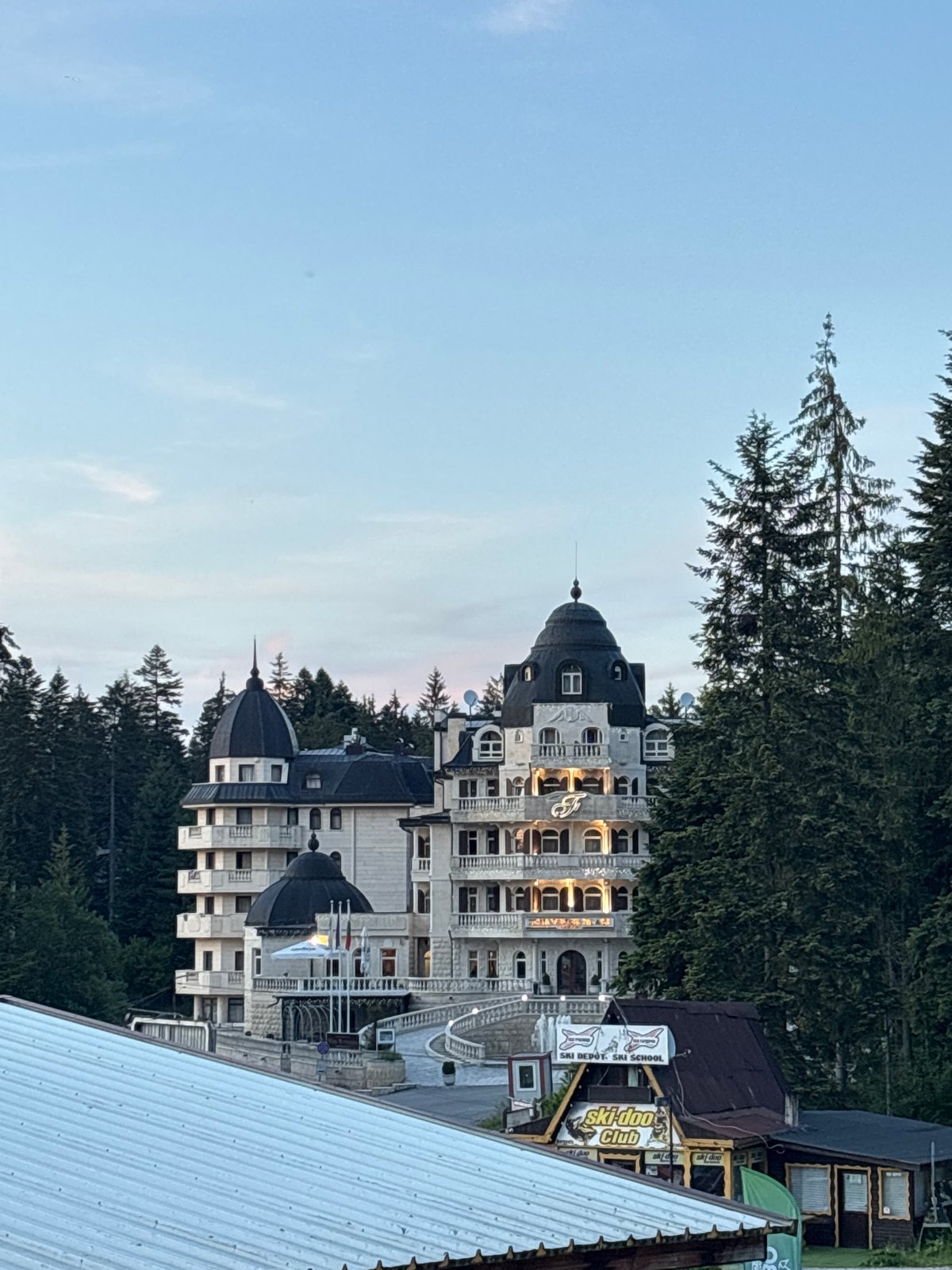 Summer evening at Borovets ski resort, Bulgaria