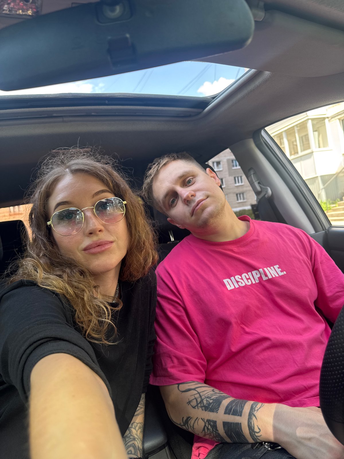 Family car trip documented through Chaikovsky, Russia