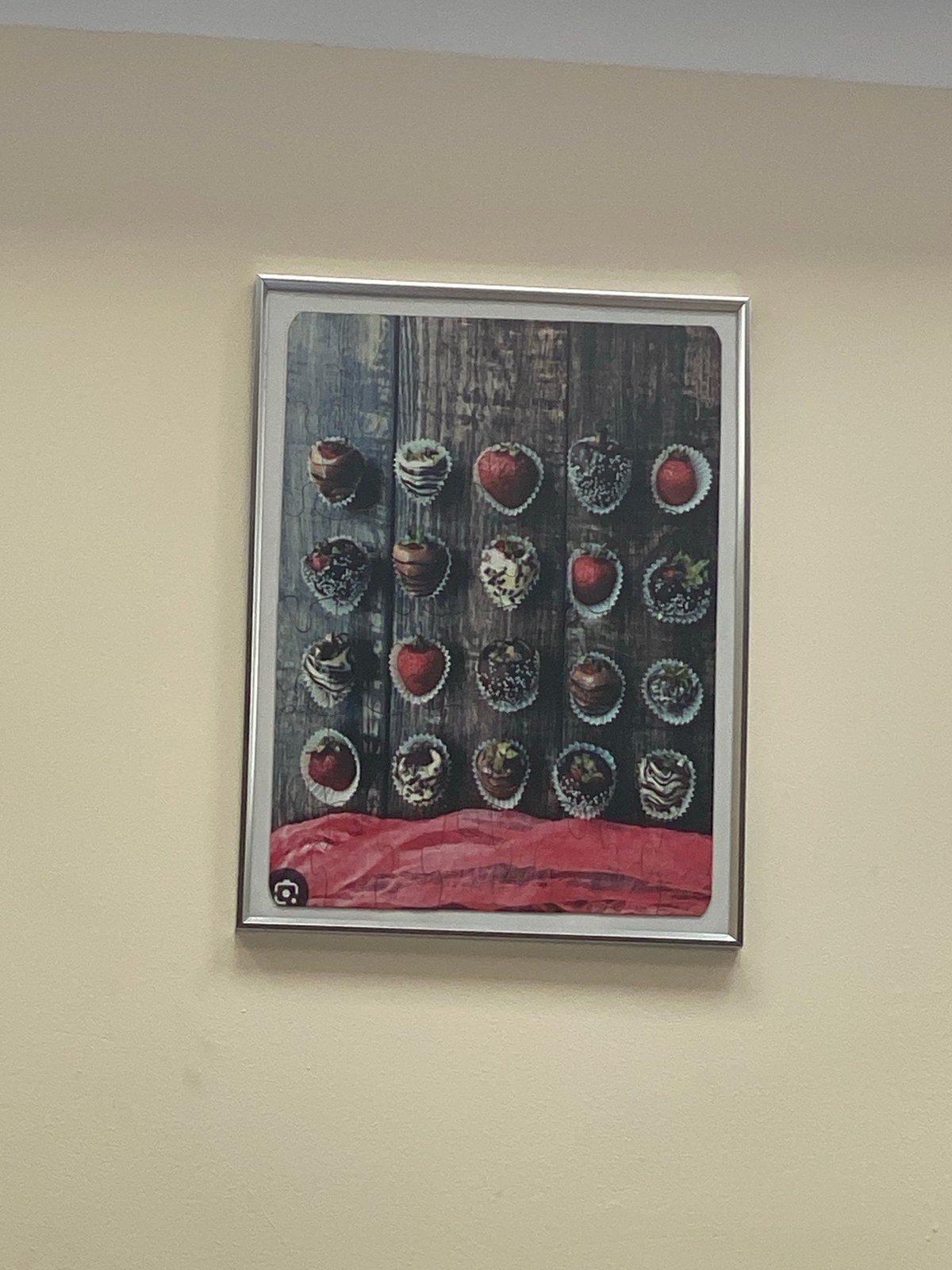 Framed artwork observed on wall in Sliven, Bulgaria