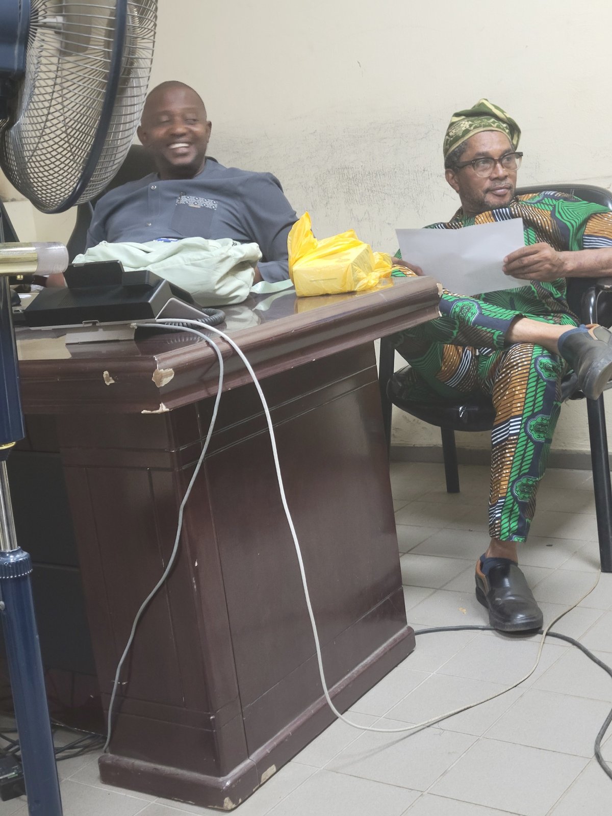 Office meeting or training session observed in Abuja