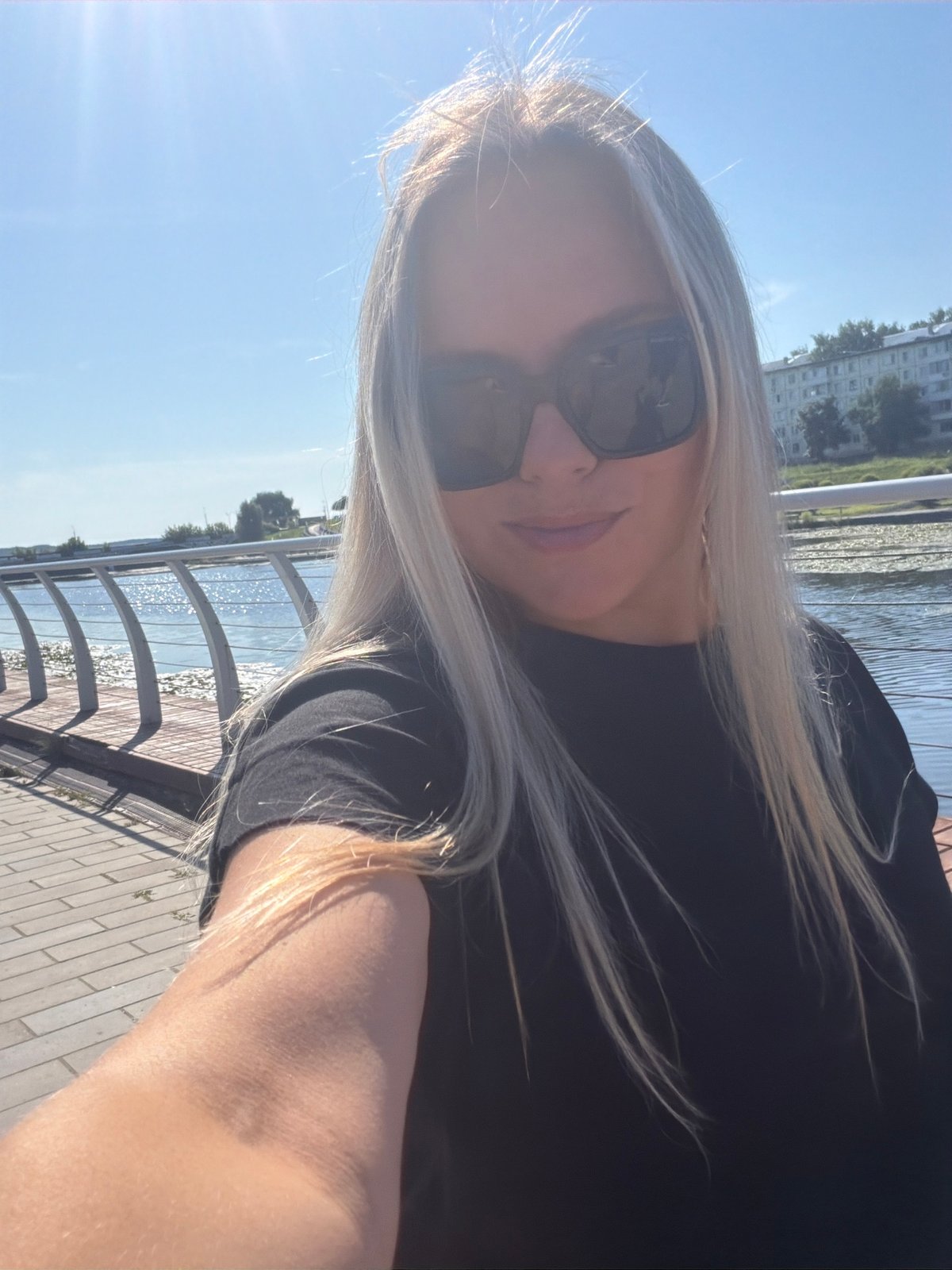 Sunny afternoon at Votkinsk's lily pad waterfront