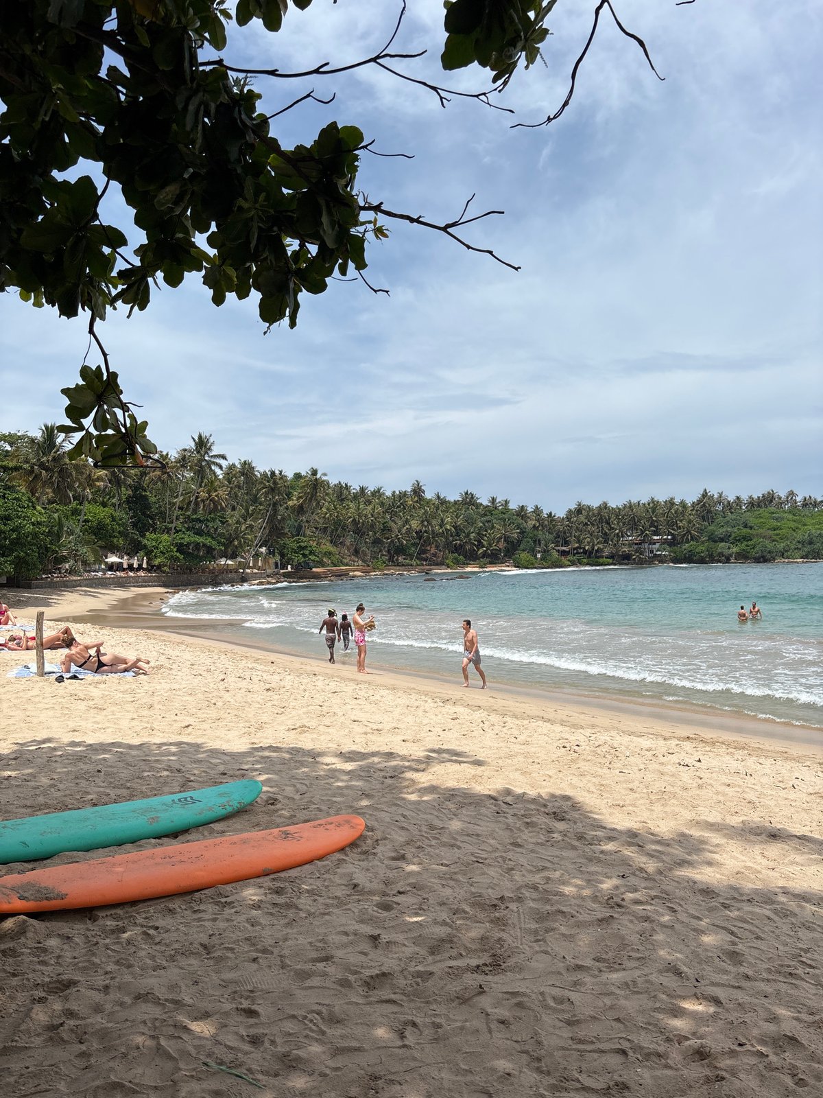 Morning beach activity observed in Dikwella, Sri Lanka