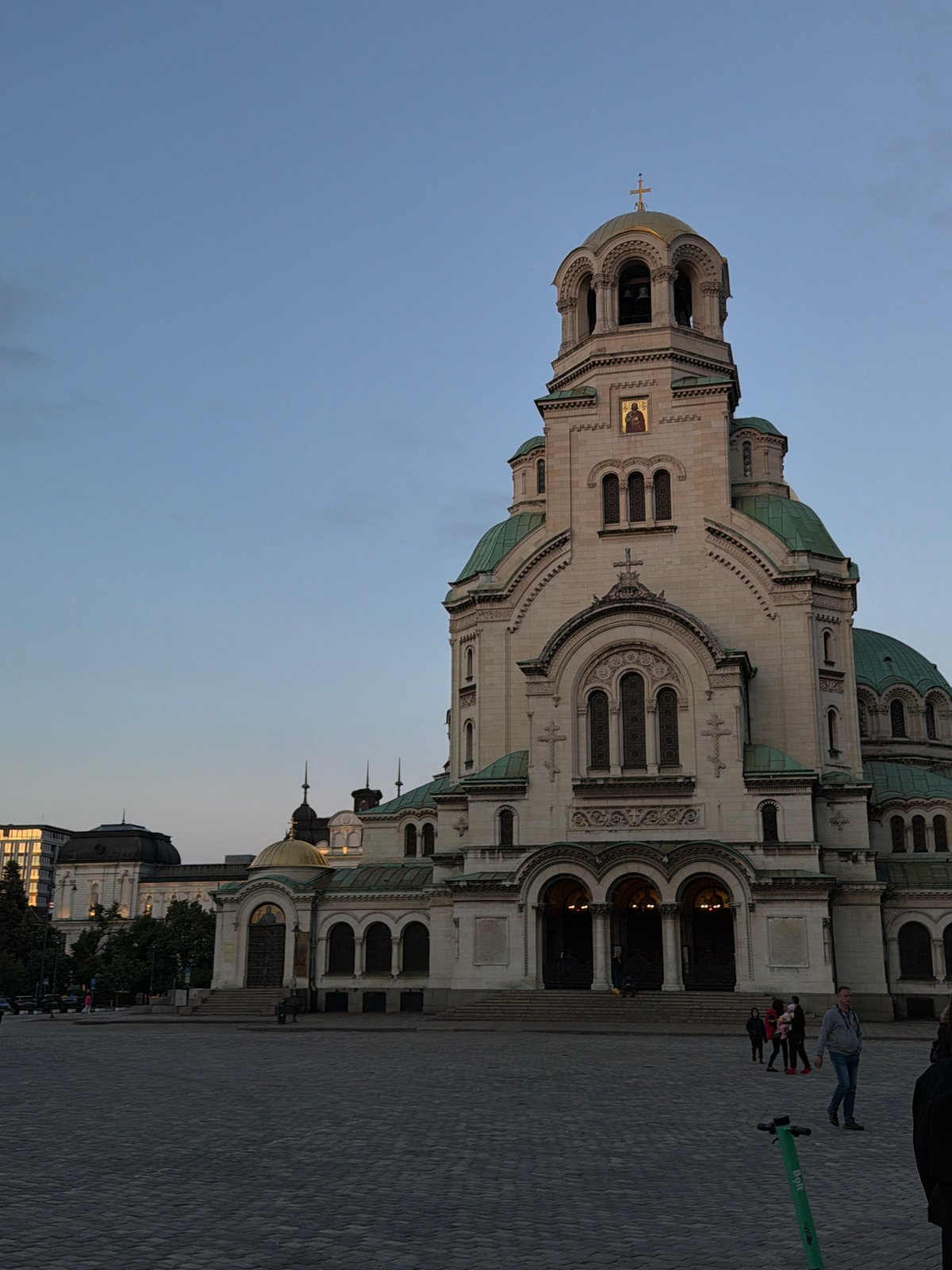 Tourist documents afternoon walk through central Sofia landmarks