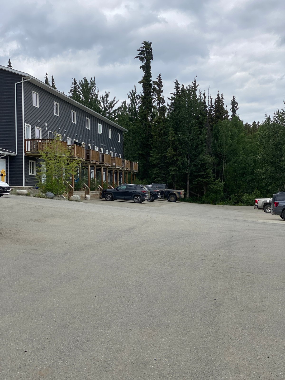 Residential streets and apartment blocks in Whitehorse, Canada