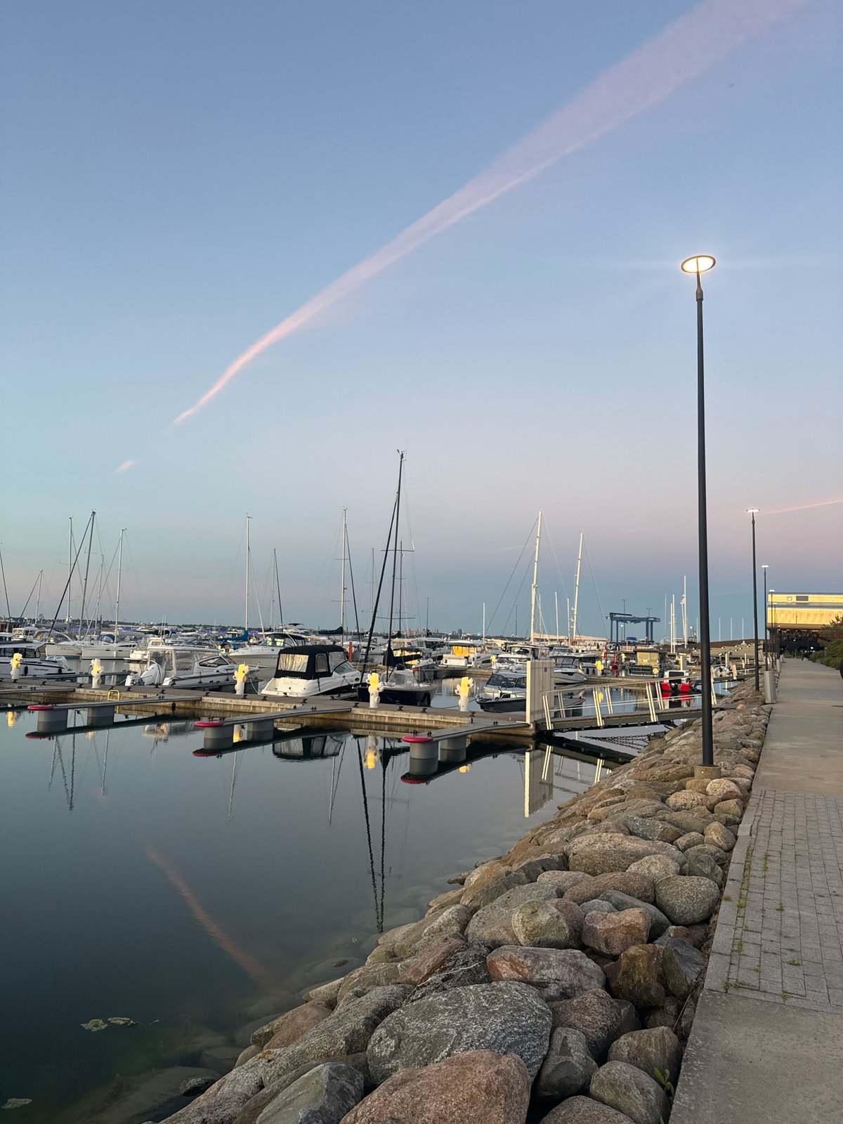 Tallinn marina at golden hour, midsummer evening