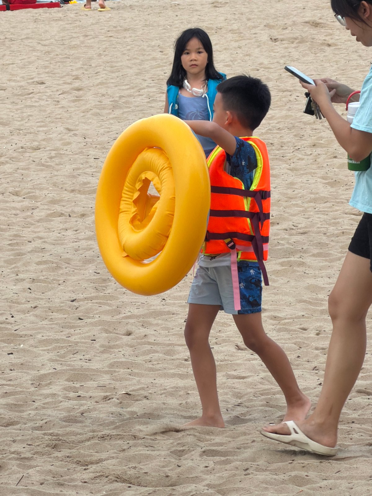 Nha Trang beachfront in full morning swing