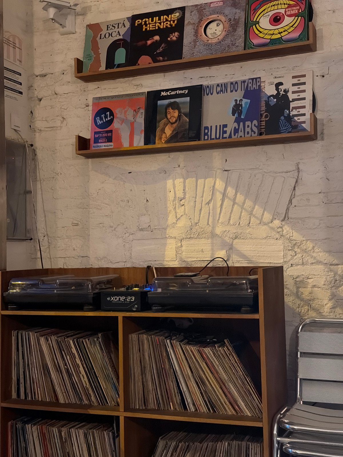 Vinyl records and wine bar vibes in Barcelona