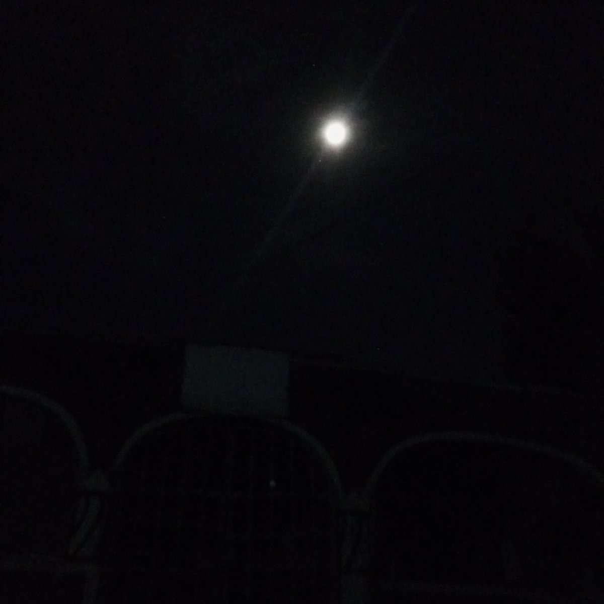 Moonlit night scene observed in Borabu Chitago ward, Kenya