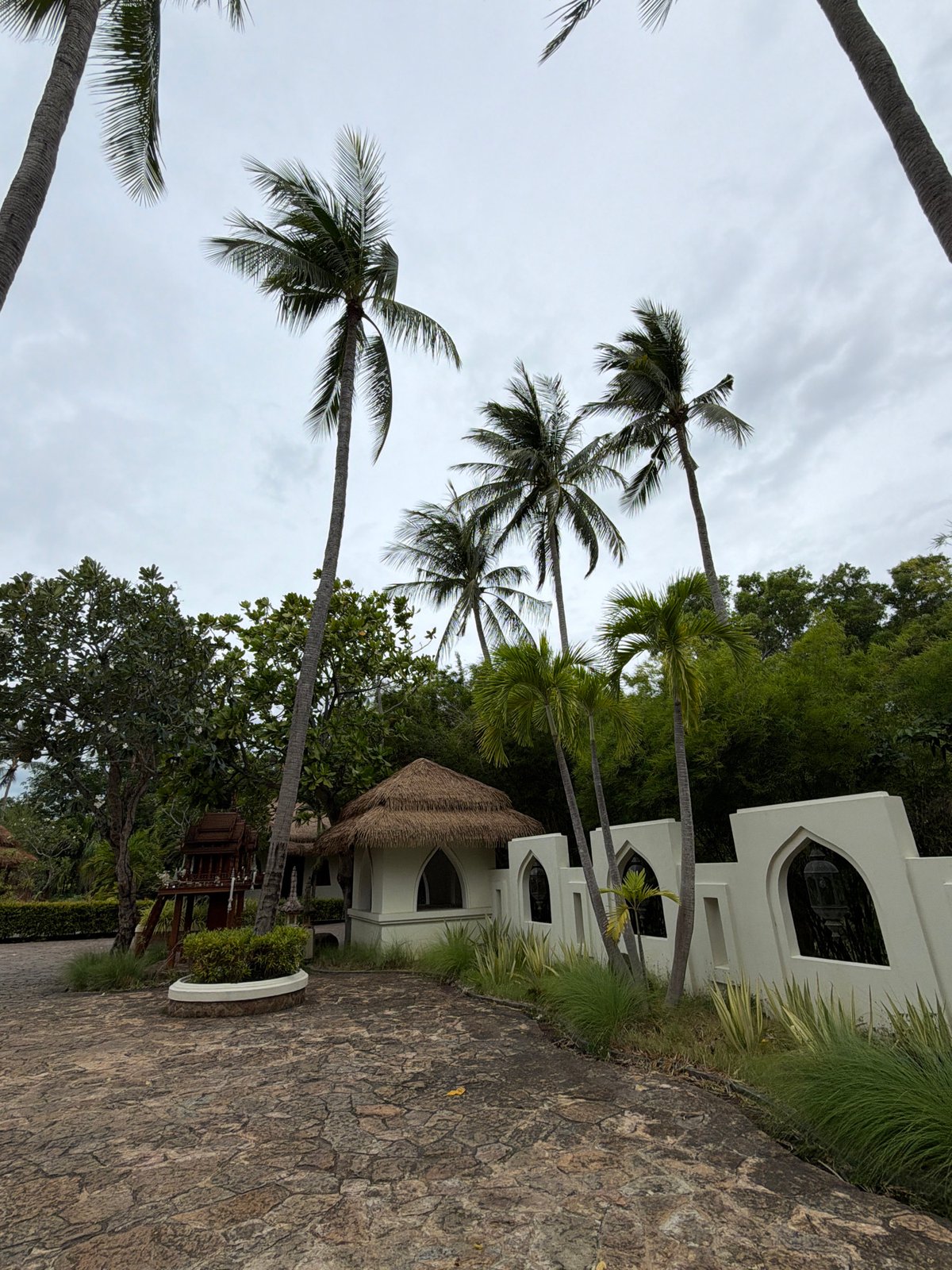 Exploring a ornate tropical garden complex in Ko Samui