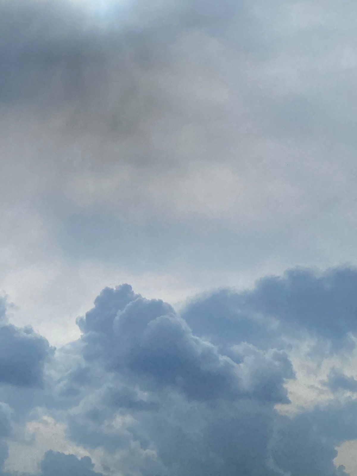 Mixed cloud formations observed over Talitsy, Russia