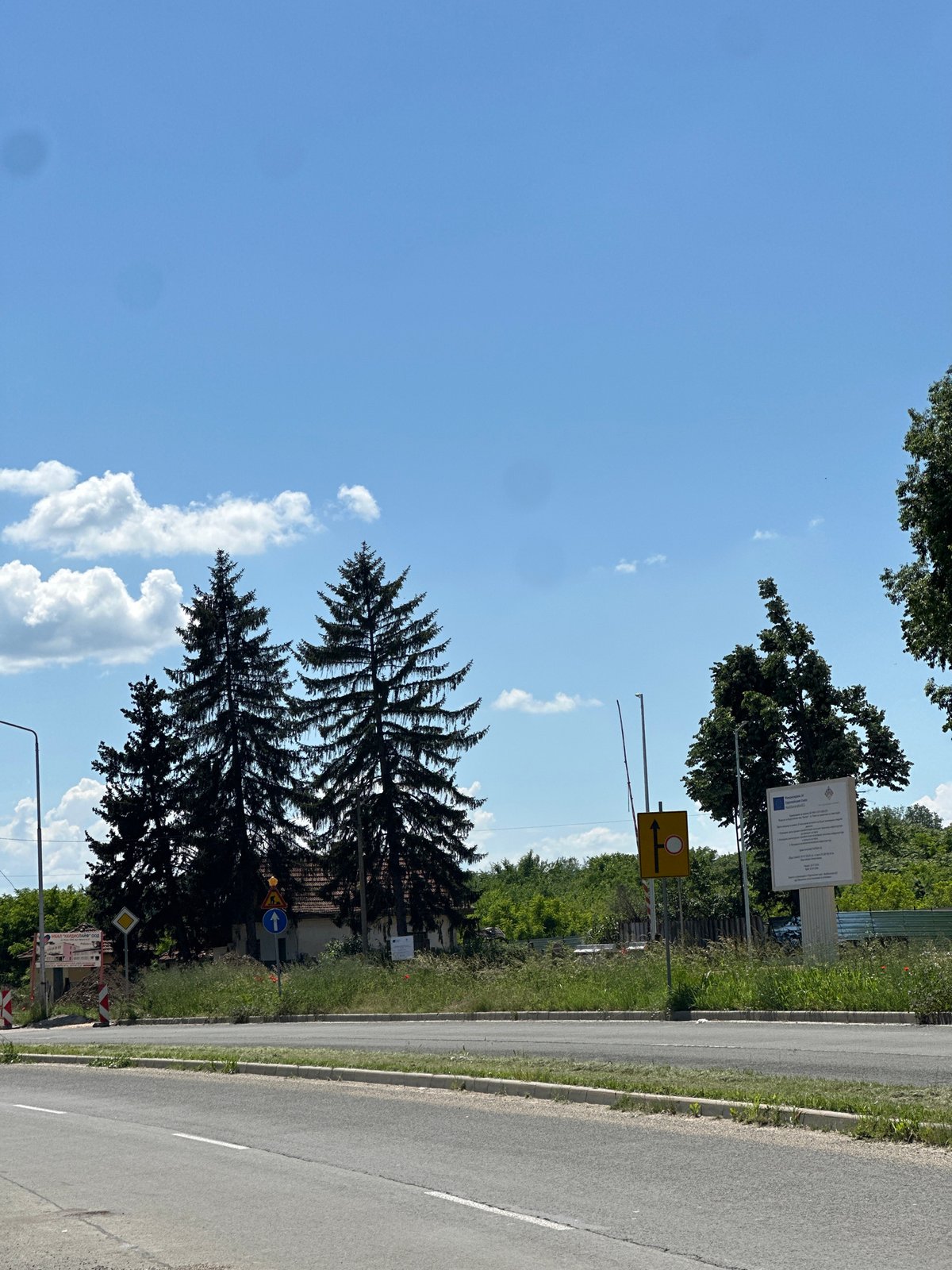 Everyday scenes documented around Lovech, Bulgaria including flowers, roads