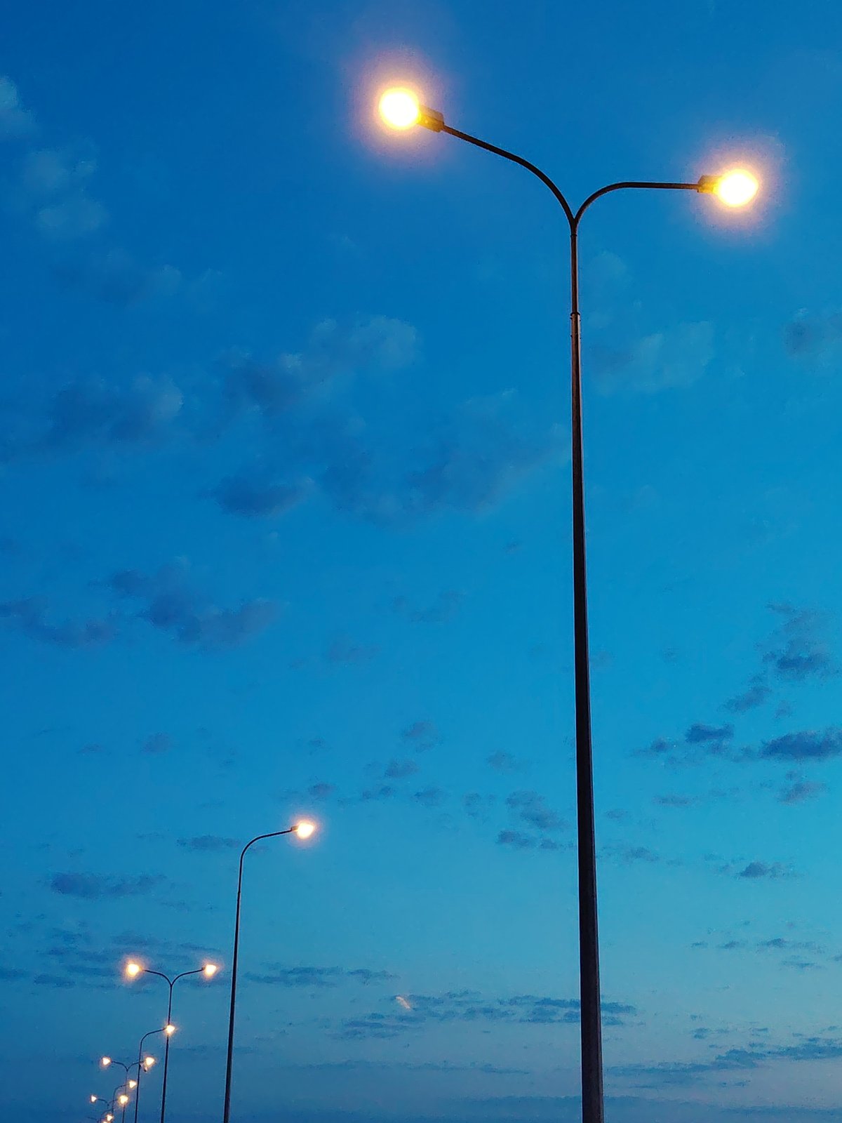 Twilight waterfront scene documented in Chaikovsky, Russia