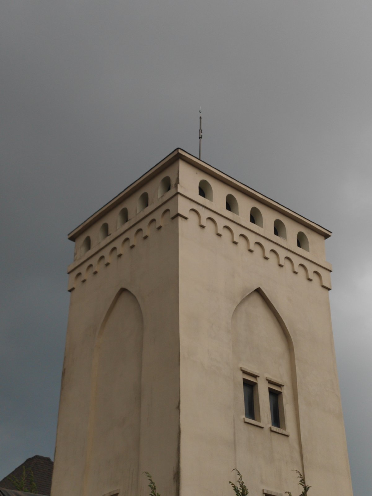 Tower photographed under overcast skies in Phát Chi, Vietnam