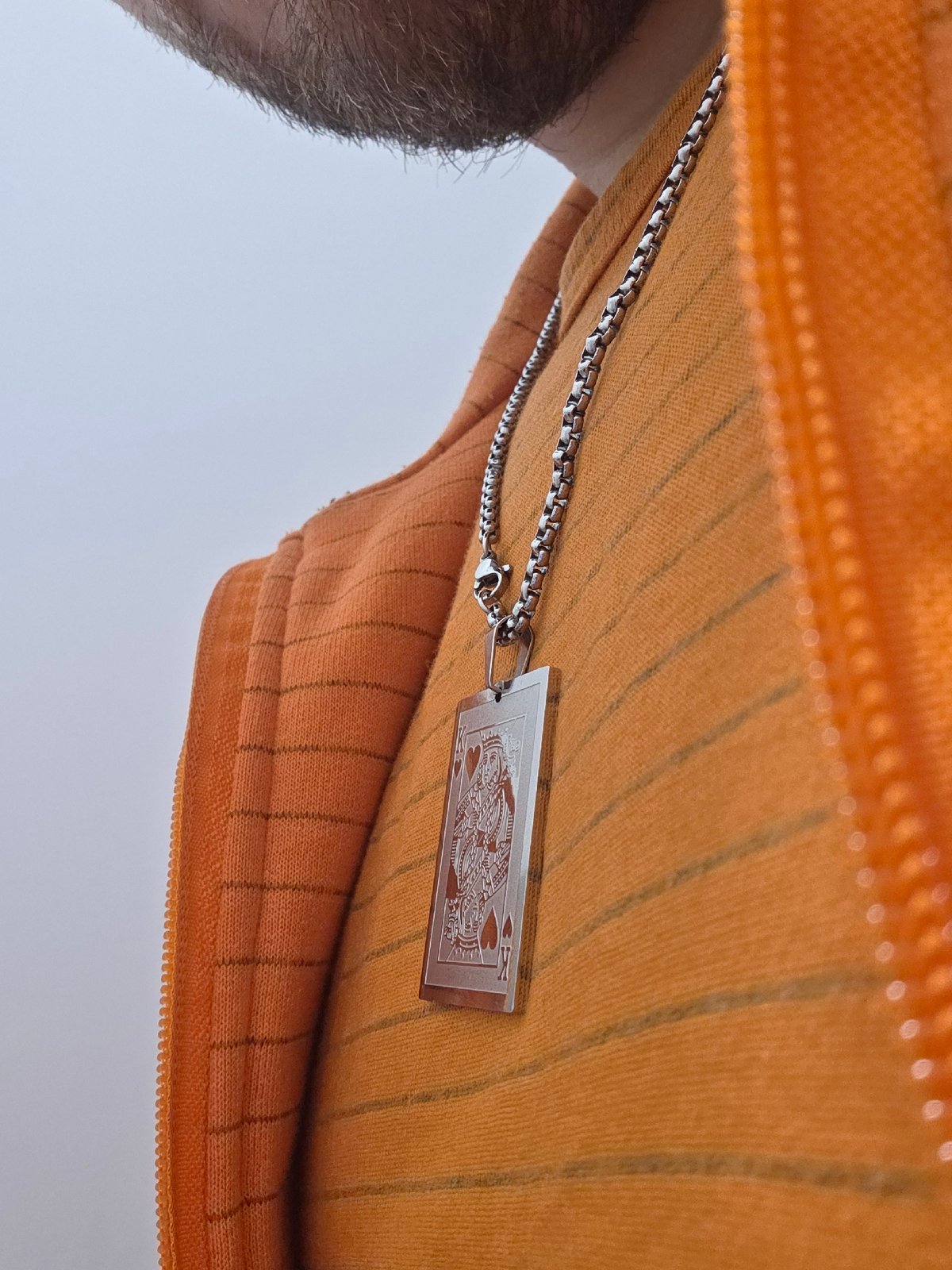 Man in orange hoodie documented at Plovdiv facilities