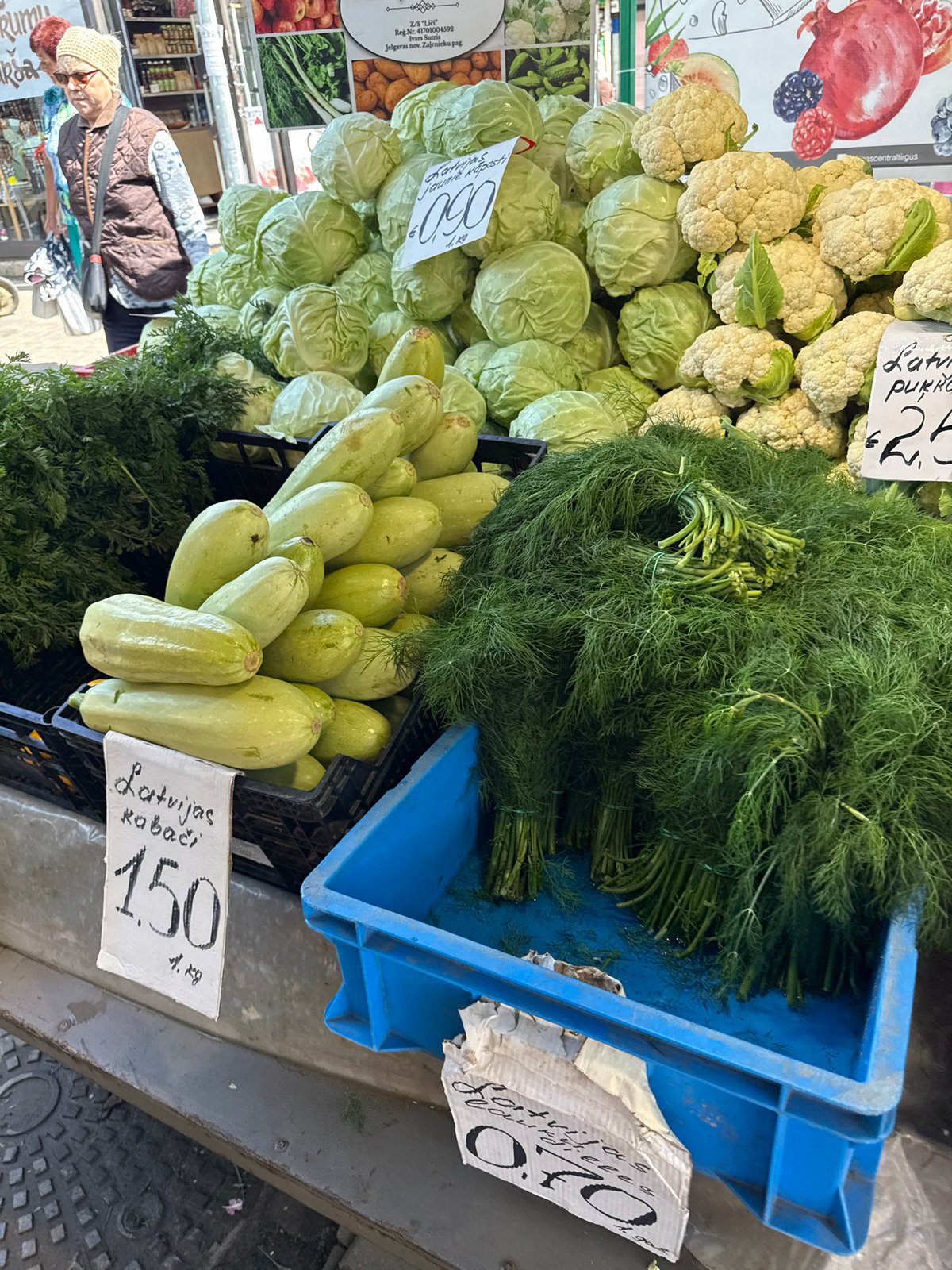 Inside and outside Riga Central Market on a summer morning