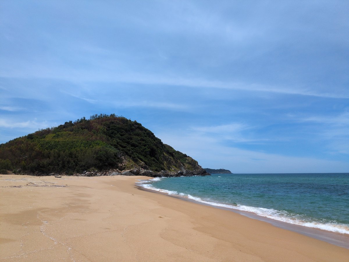 Sa Huynh's quiet coastline on a calm July morning