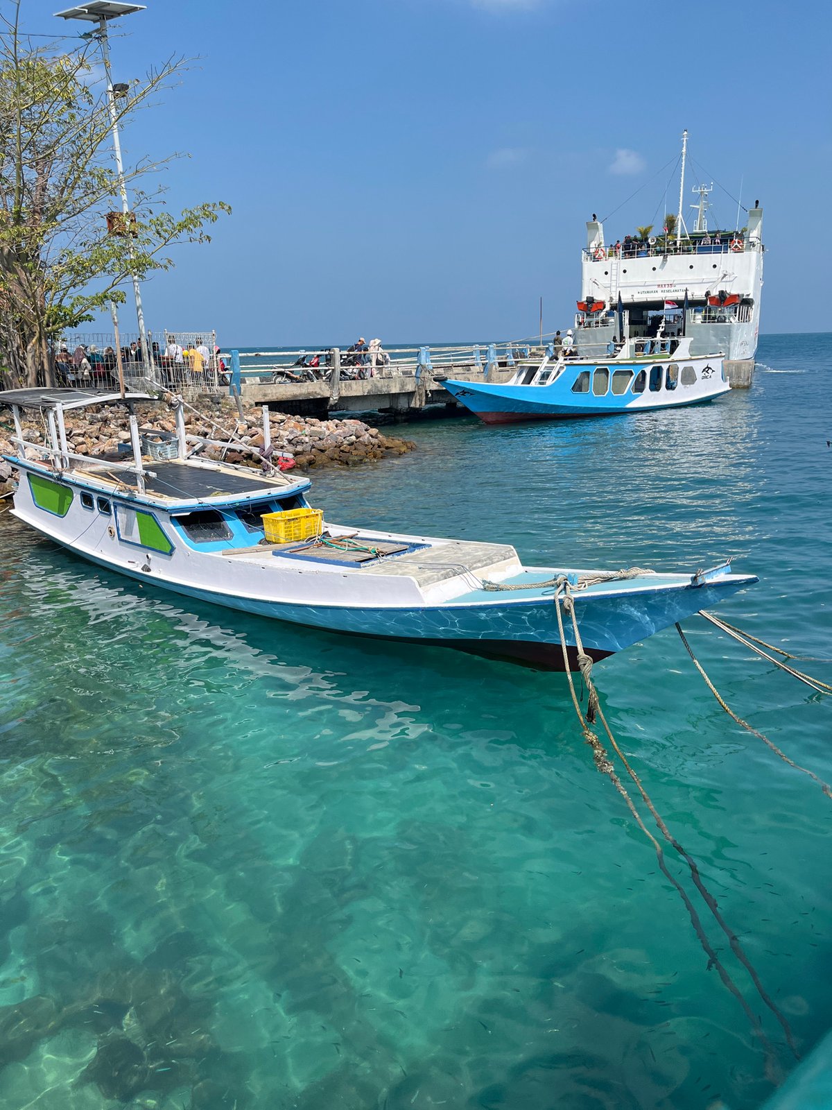 Ferry departure morning at Karimunjawa's harbor