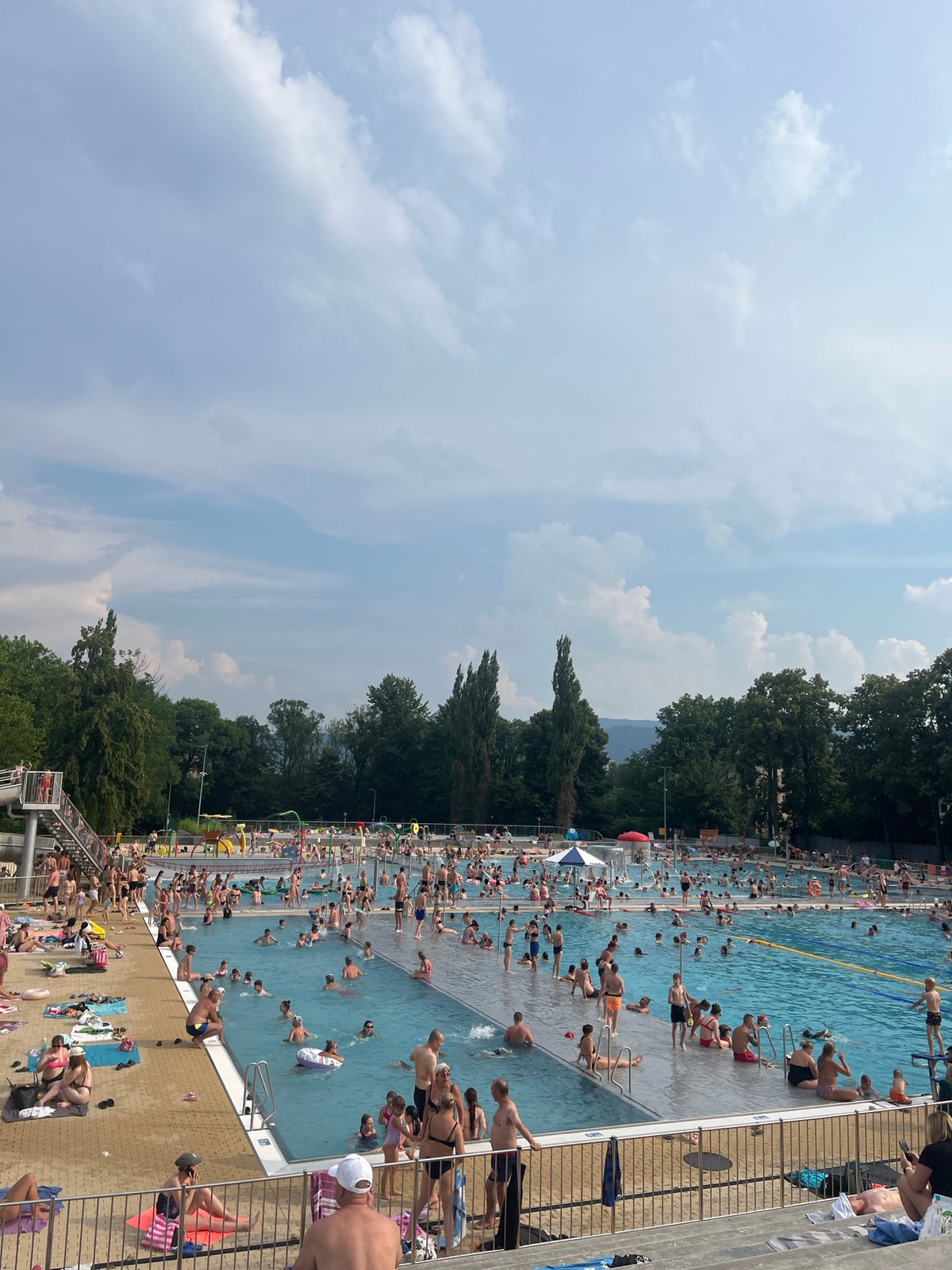 Busy outdoor pool day, plus a guinea pig snacking at home