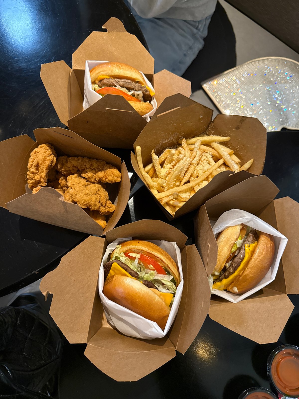 Late-night takeout food containers documented in Los Angeles