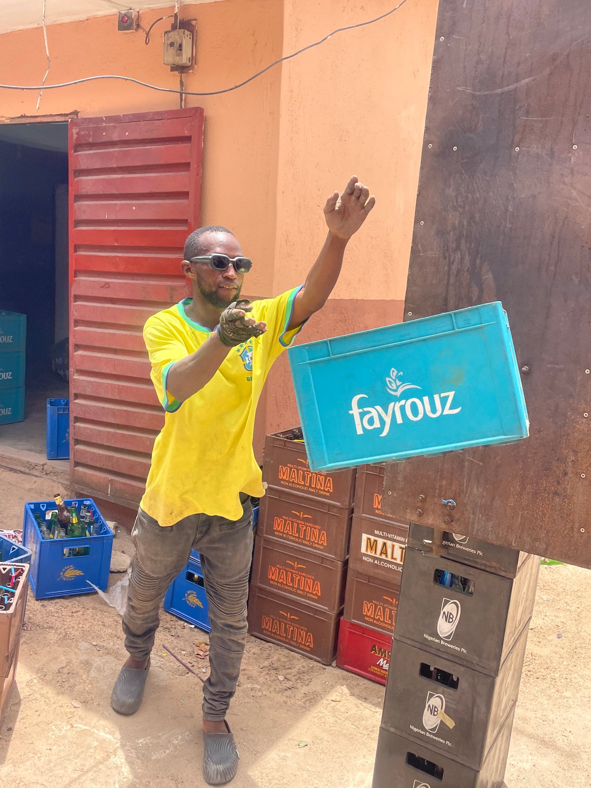 Beverage delivery operations documented in Jos, Nigeria