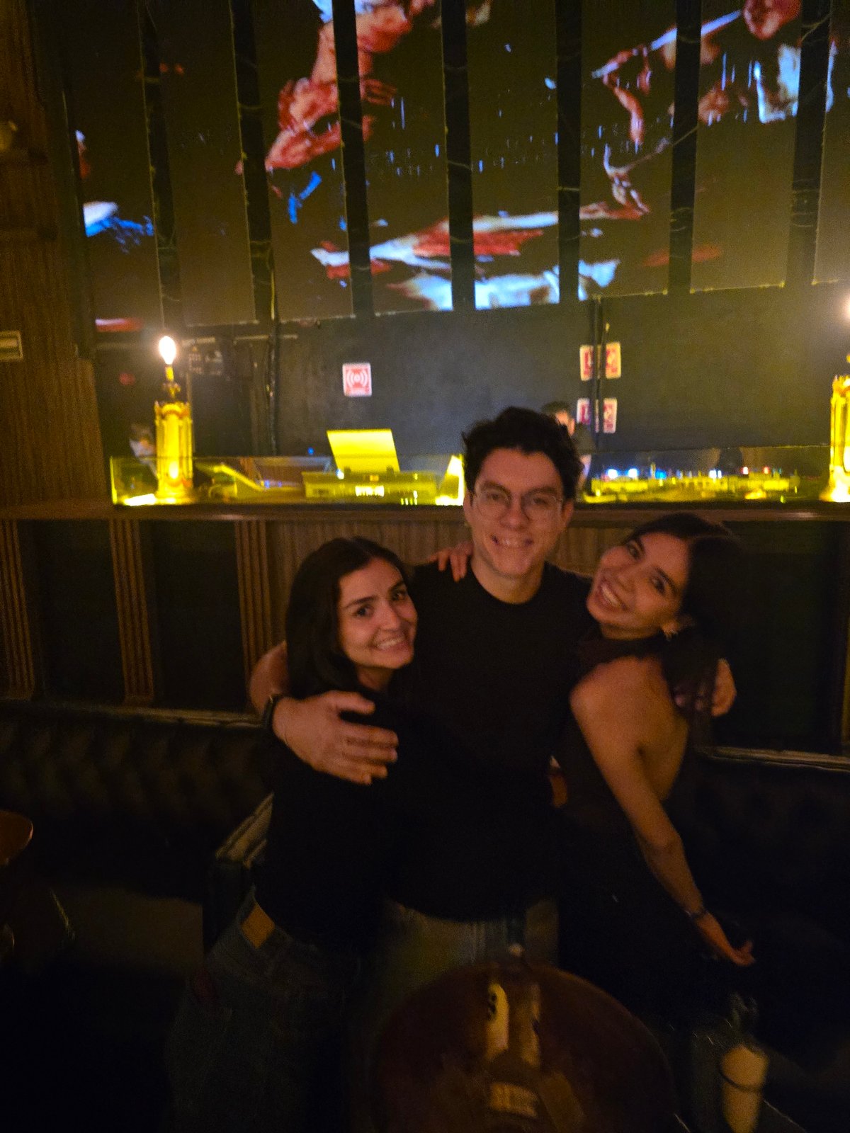 Nightclub gathering documented in Puebla with promotional displays