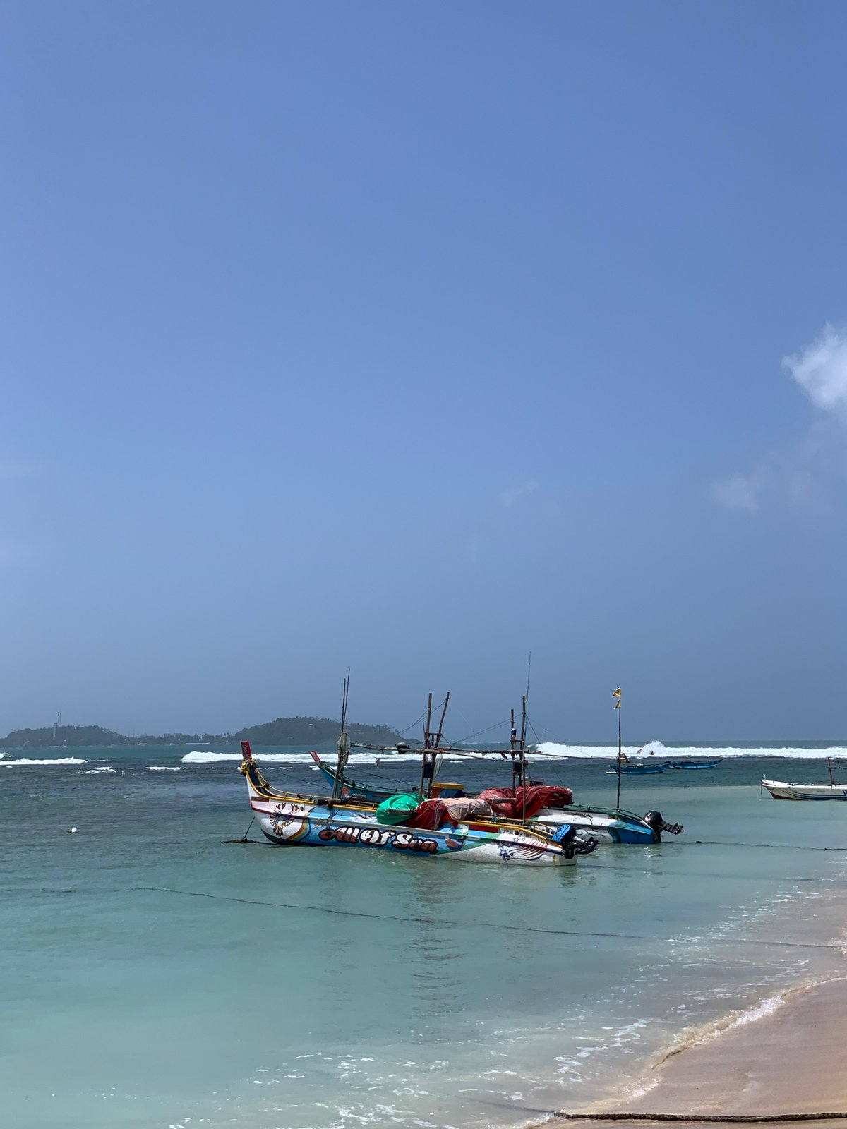 Calm fishing shores along Sri Lanka's southern coast