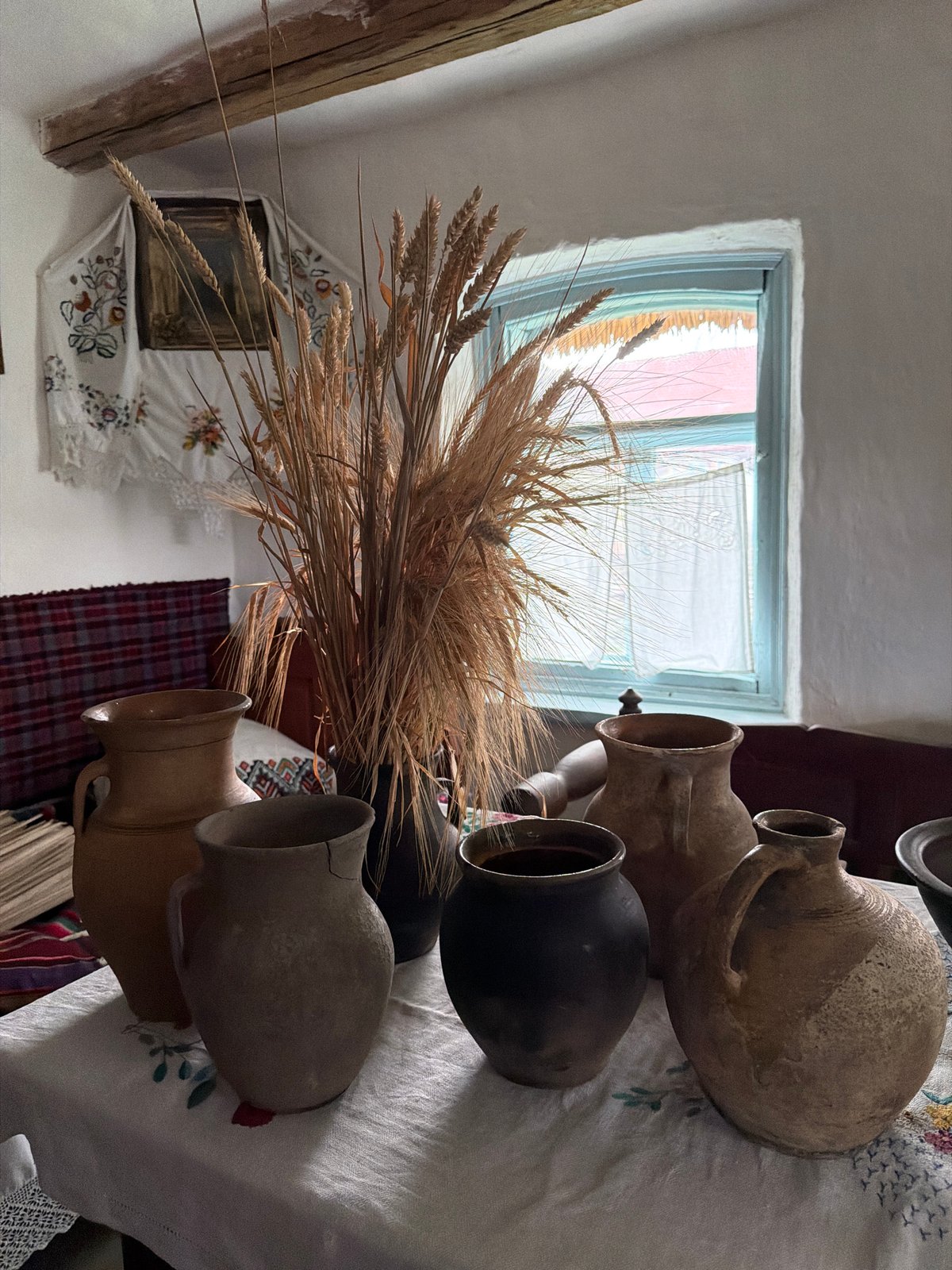 Ukrainian folk heritage site features traditional homes and captured drone exhibits