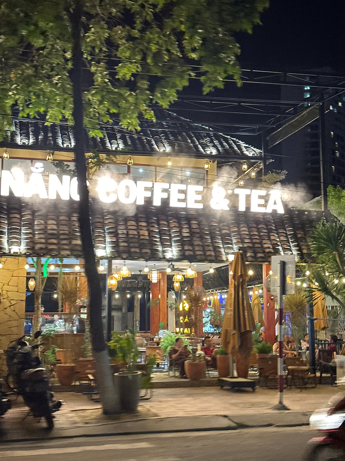 Evening street life documented in Nha Trang's tourist district