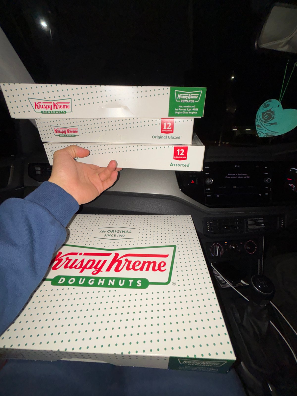 London driver spotted with four Krispy Kreme donut boxes
