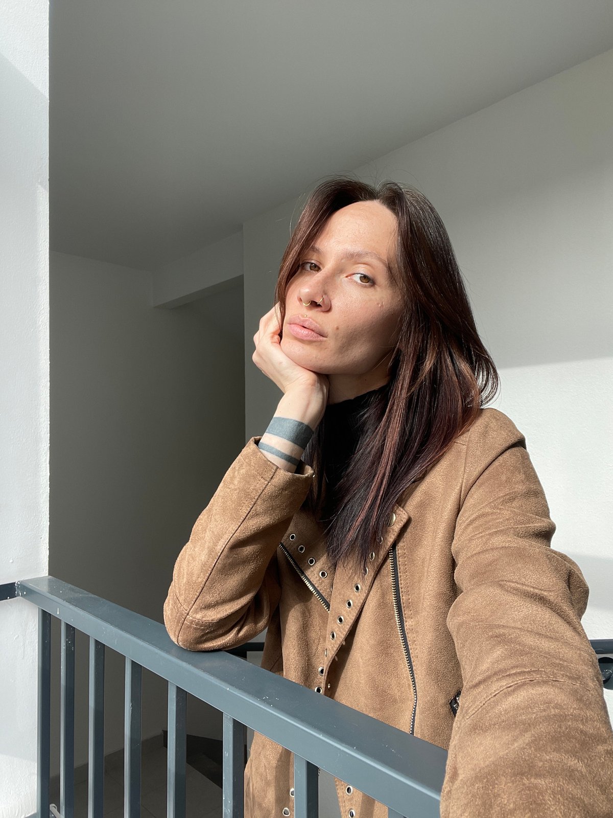 Contemplative moment captured in Izhevsk street photography