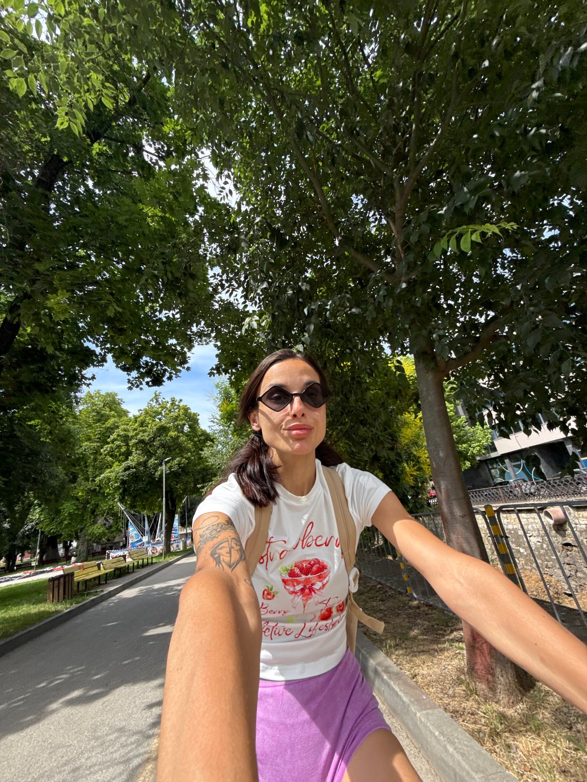 Selfie stop at Pleven's landmarks on a June afternoon