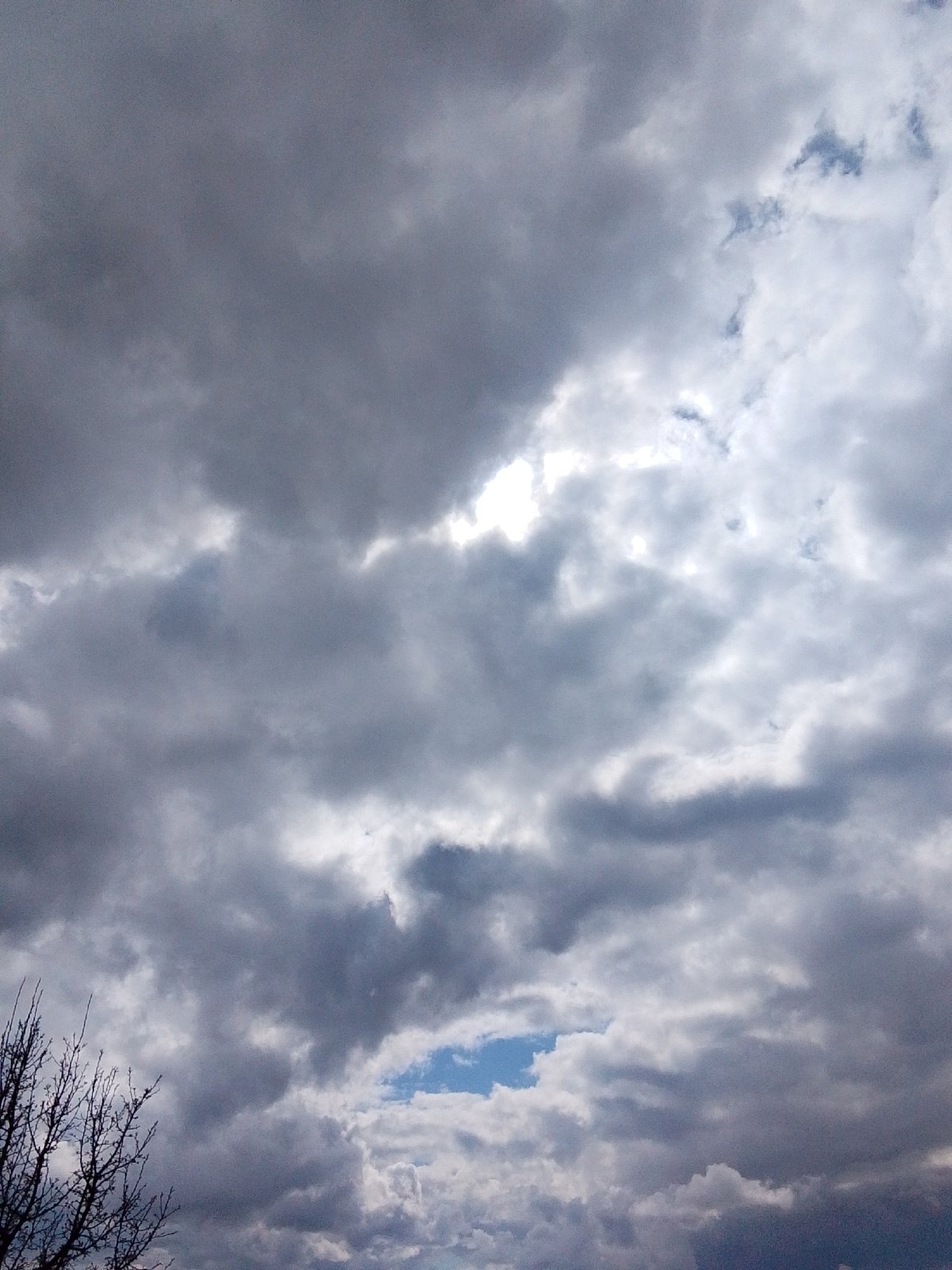 Dramatic cloudy skies observed over rural Khlevnoye, Russia