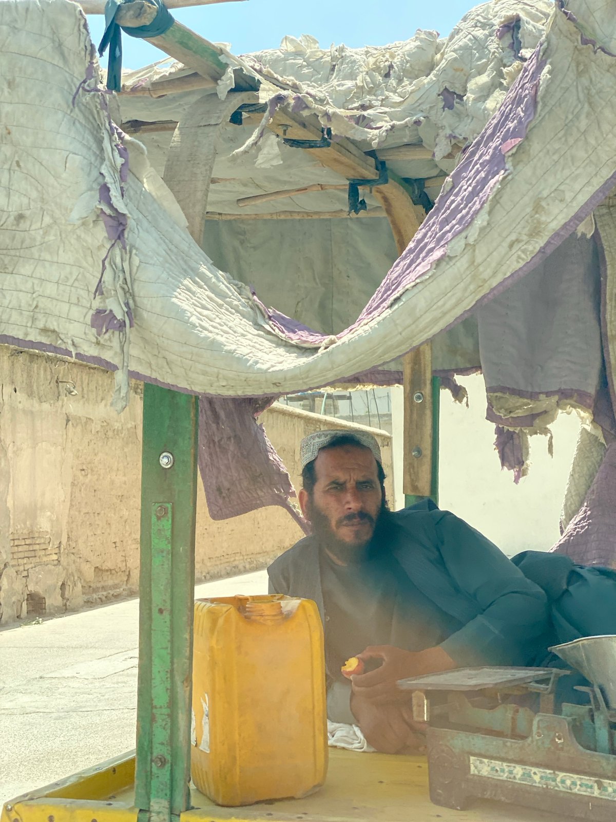 Morning street life in Kandahar, Afghanistan
