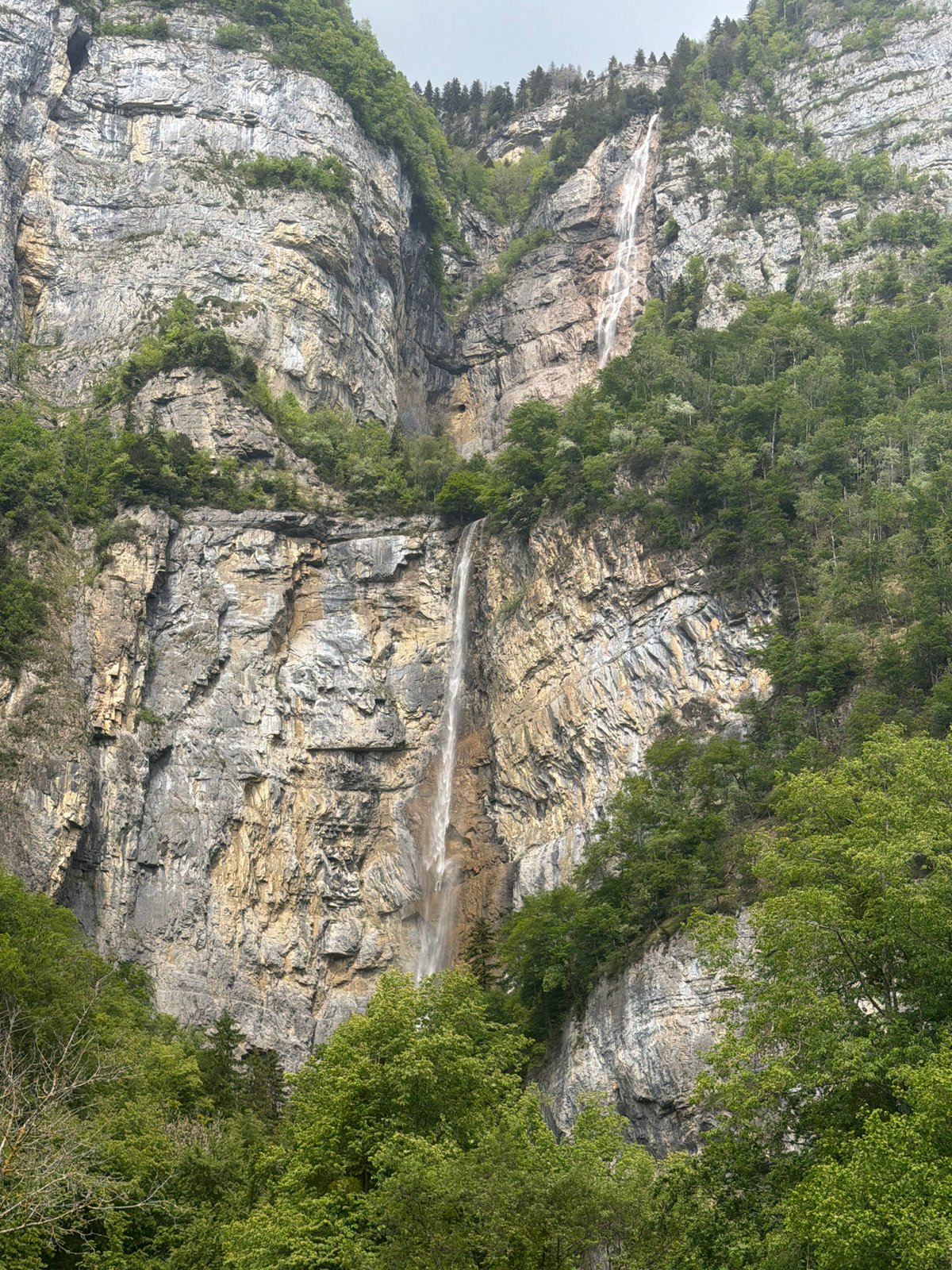 Swiss Alpine scenery documented in Betlis waterfall lake mountains