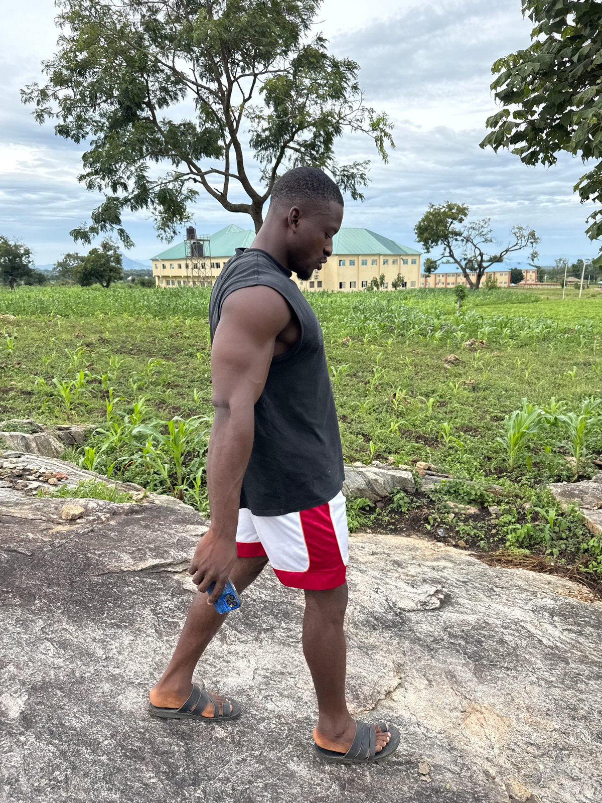 Hanging out on rocky terrain in rural Akwanga, Nigeria