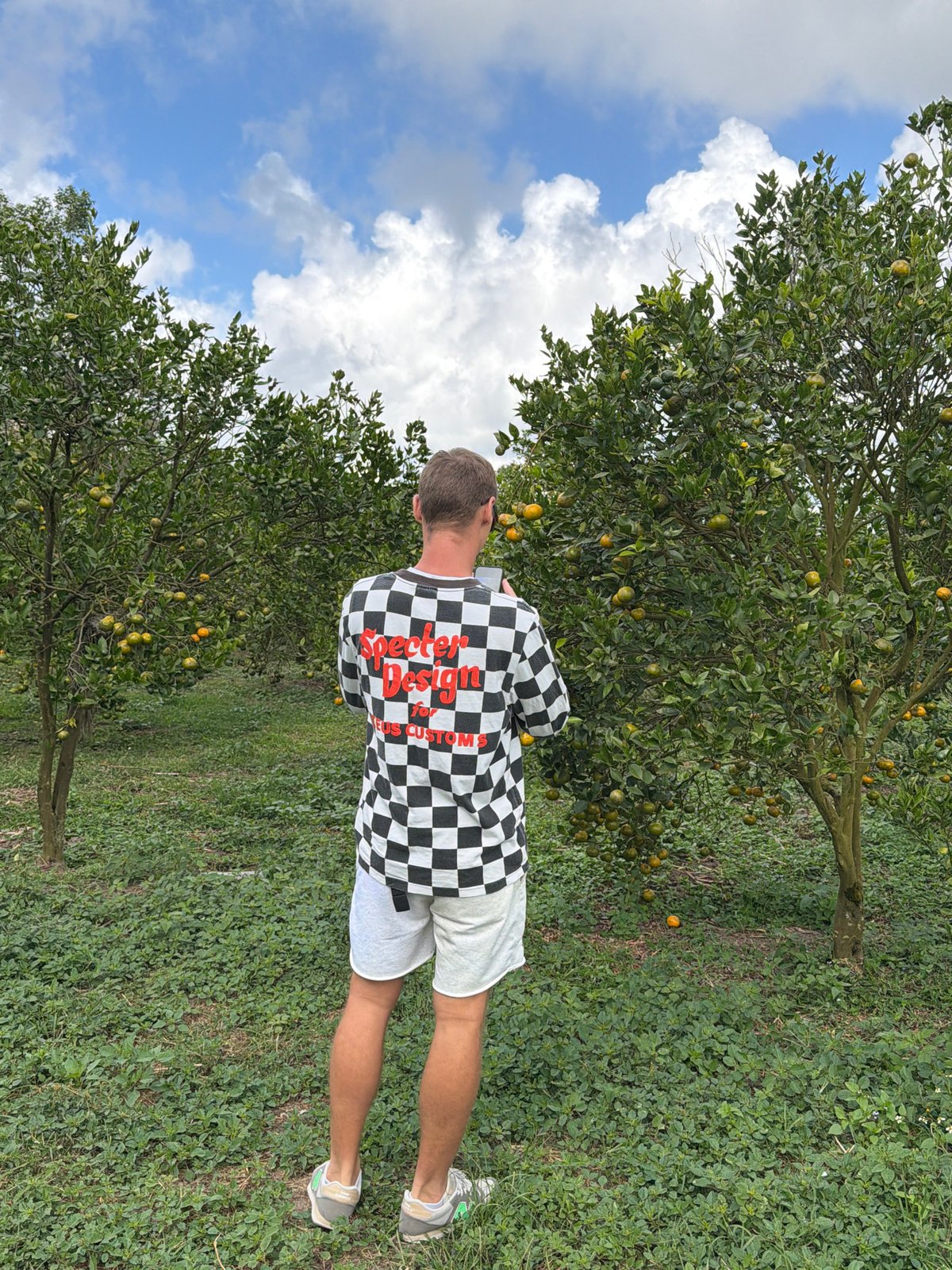 Exploring a citrus grove in Kintamani, Bali