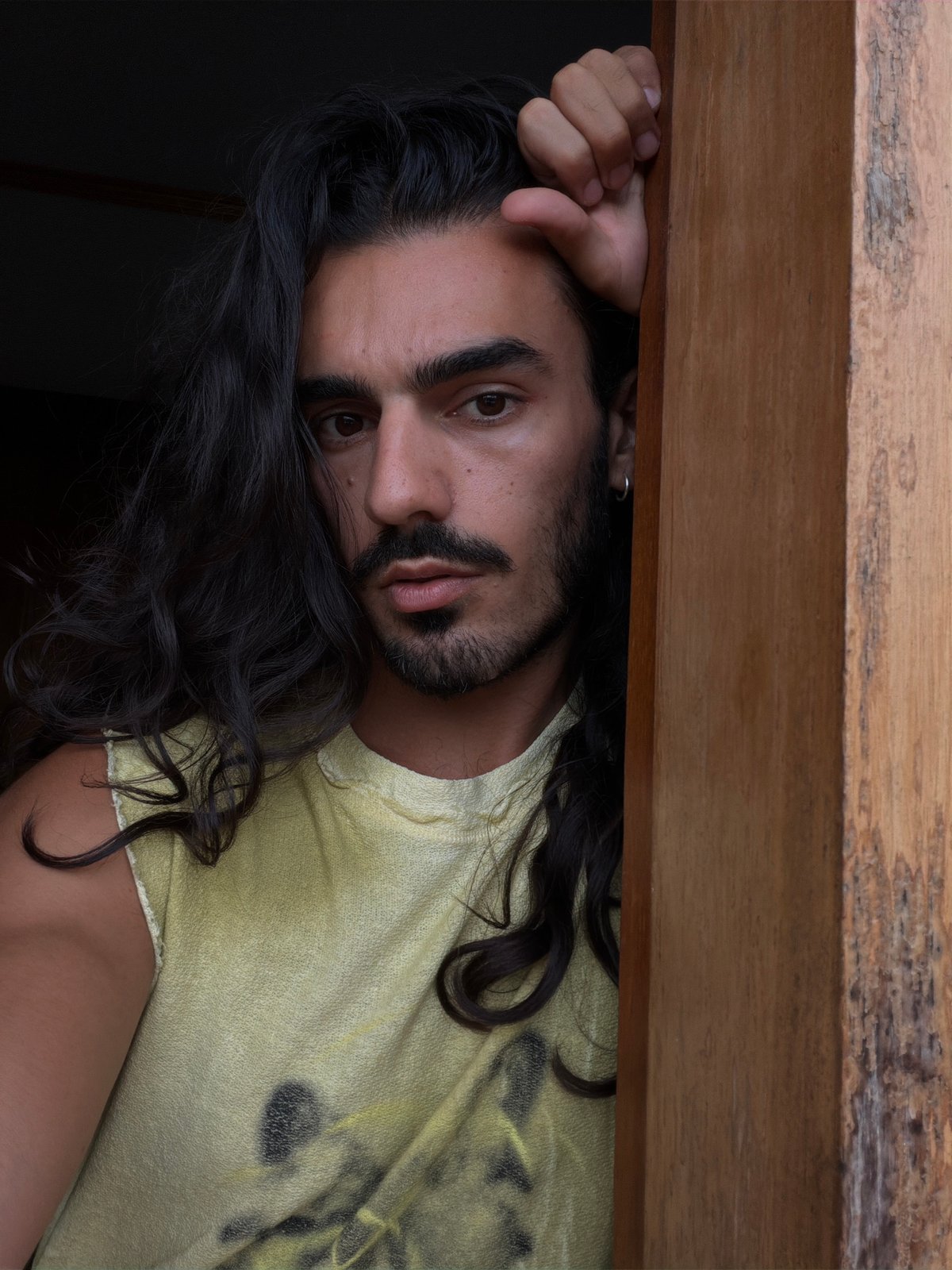Long-haired man documented in morning North Kuta scenes