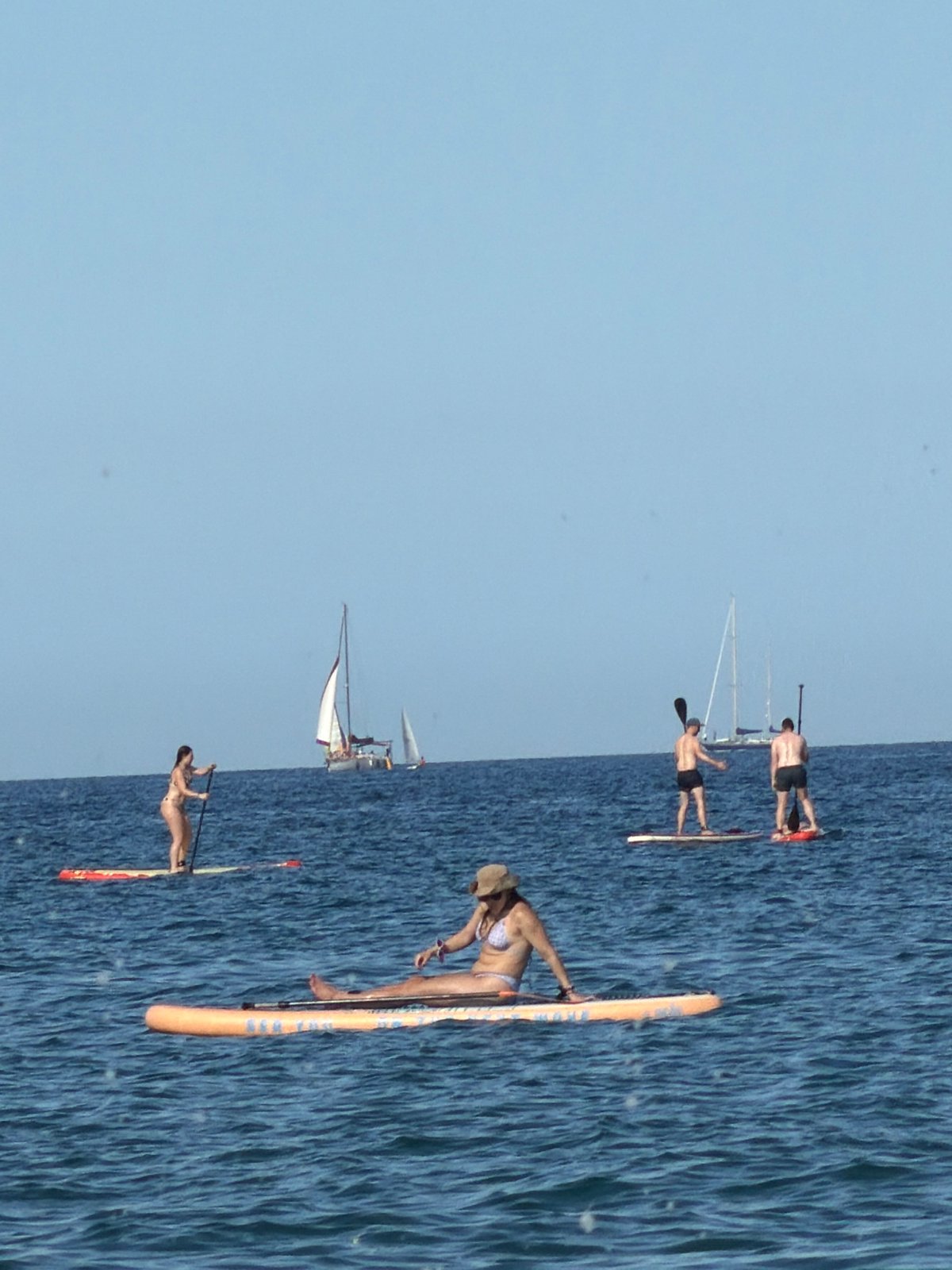 Summer beach day at Barceloneta Beach in Barcelona