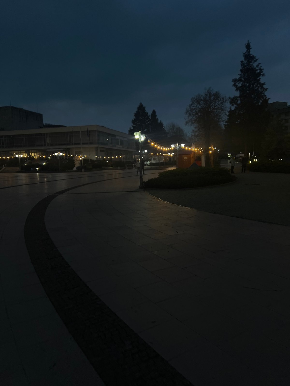 Evening stroll and dining captured in Zlatograd, Bulgaria