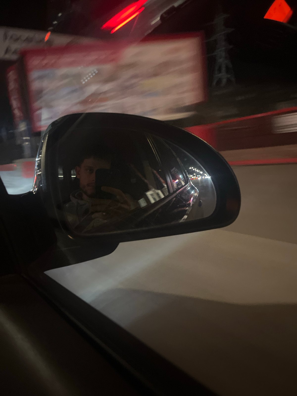Evening traffic stops at red light in Sofia